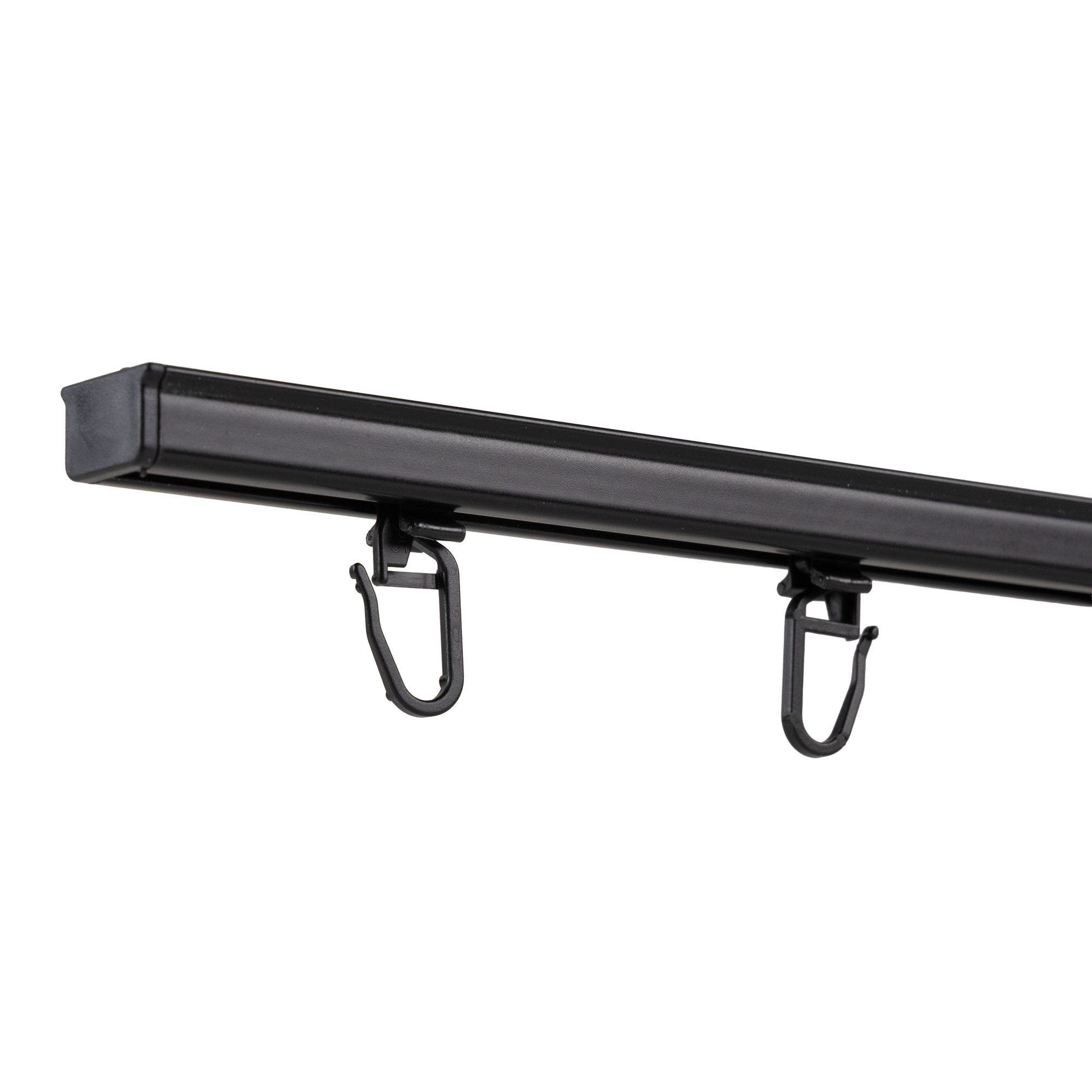 SN DECO GROUP Gardinenschiene Objektschiene RS, 1-läufig, Fixmaß, mit Bohren, verschraubt, Aluminium, vorgebohrt, Aluminium, Innenlauf, Vorhangschiene