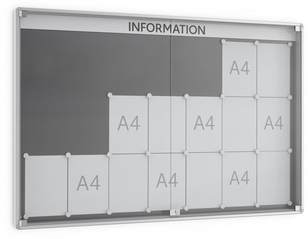 König Werbeanlagen Rahmen x Maximaler Komfort: Unser 21 Bautiefe - Premiumschaukasten Einseitig - 11 - 60 A4 DIN GR - mm Vitrine