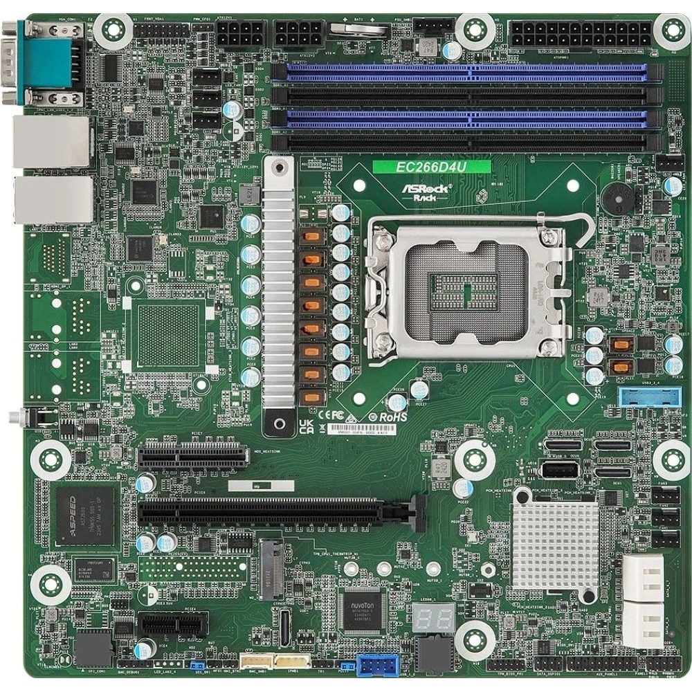 Asrock EC266D4U micro-AATX Sockel 1700 DDR5 - Mainboard - grün/silber Mainboard
