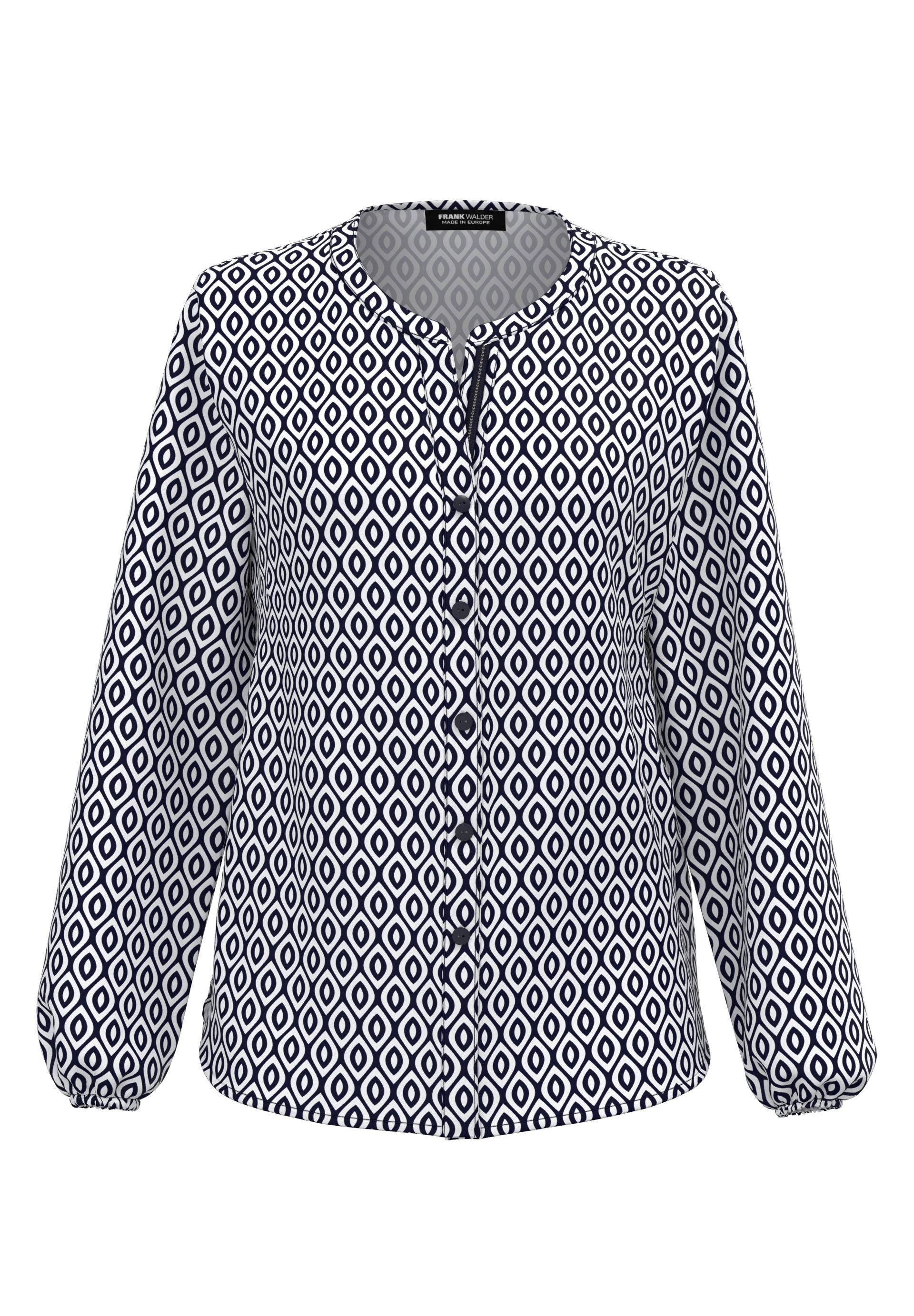 Klassische Bluse mit dekorativer Knopfleiste