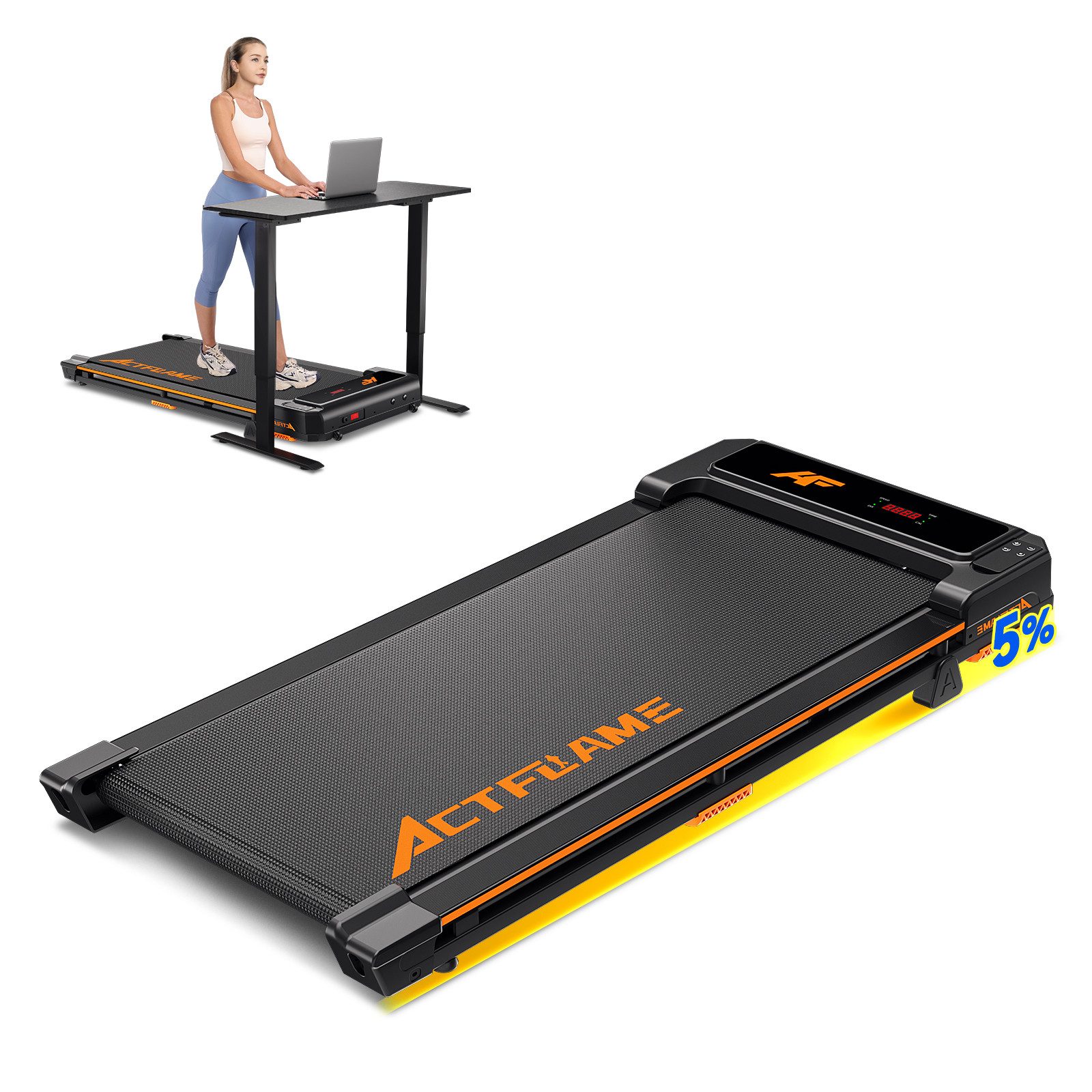 Laufband für Zuhause, Tragbares Walking Pad mit Fernbedienungsband für Zuhause