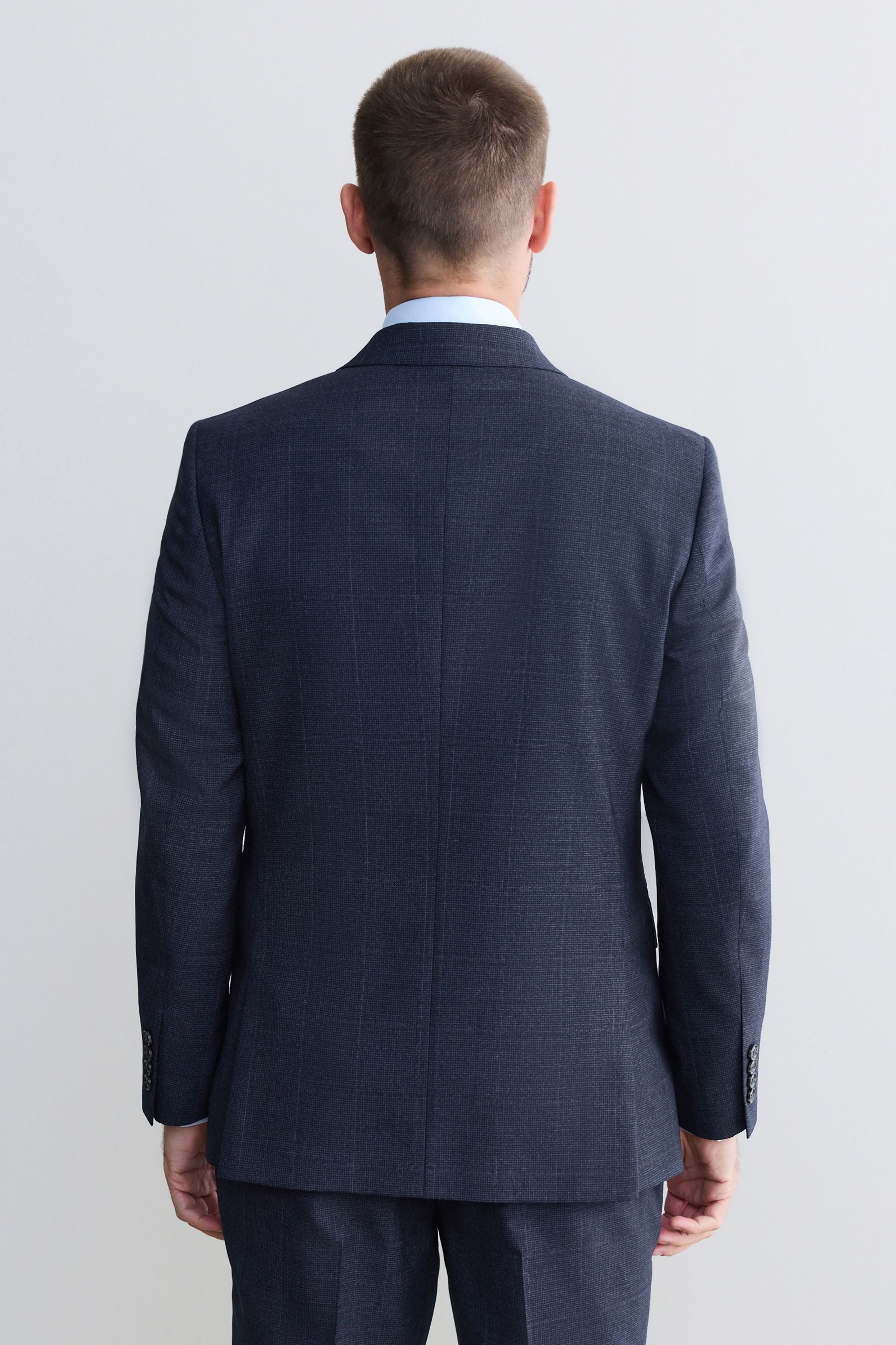 Next Sakko Slim Fit Signature Anzugsakko mit Karomuster (1-tlg)