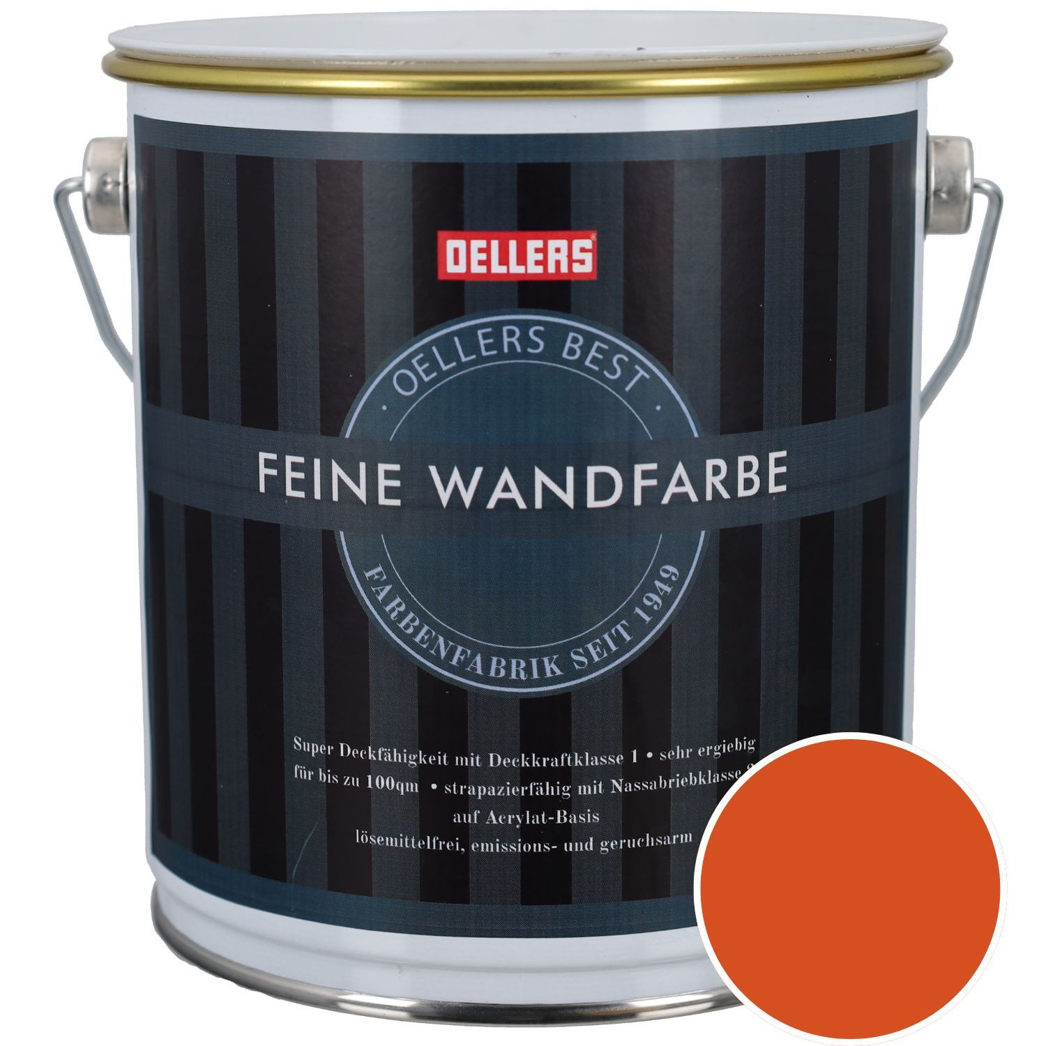 OELLERS Wandfarbe Premium, Feine Wandfarbe, 2,5 Liter Matt