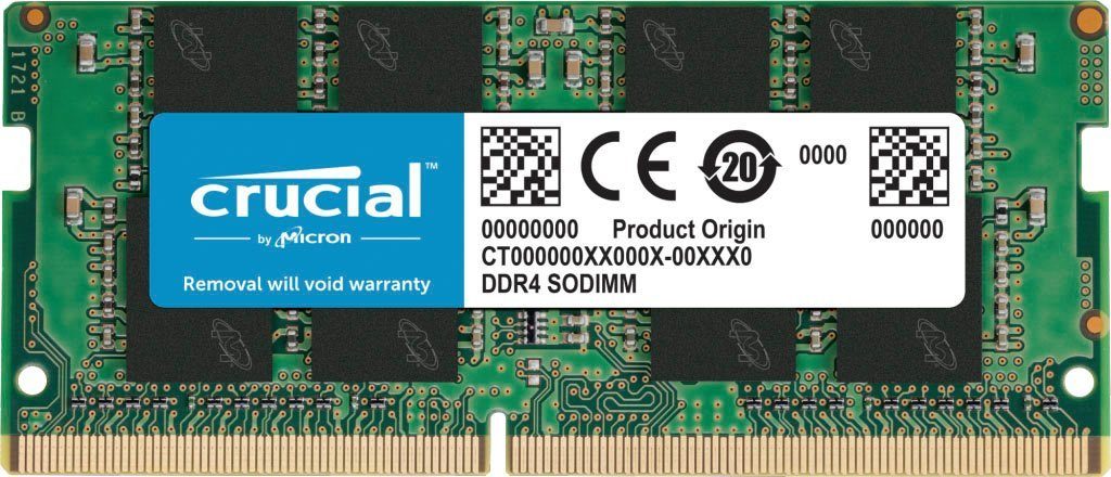 Restposten Crucial 8GB SODIMM DDR4-3200 Laptop-Arbeitsspeicher