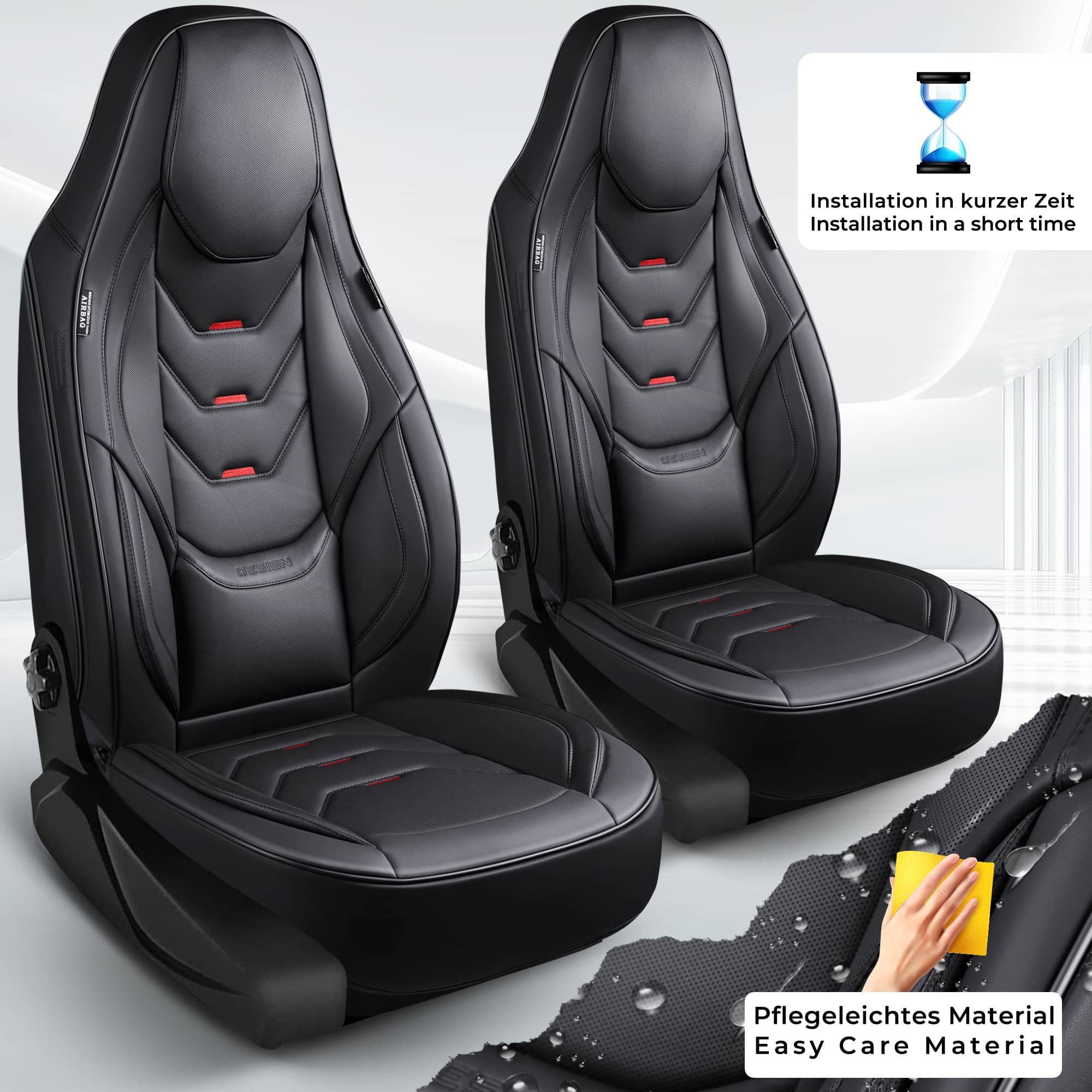 BREMER SITZBEZÜGE Autositzbezug für für Toyota {BAUJAHR} (LT1), Set, Schonbezüge Sitzbezüge Fahrer und Beifahrer, in Schwarz
