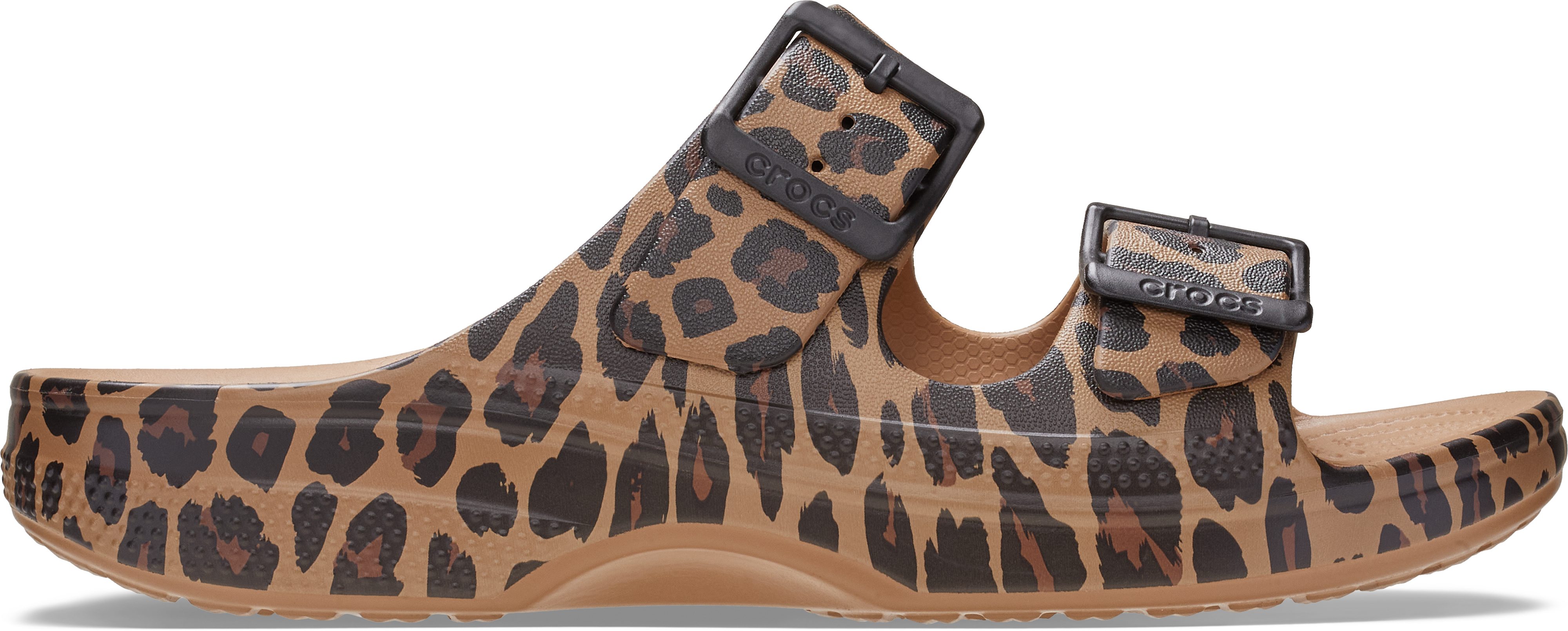 Crocs Saturday Animal Sandal W Pantolette Sommerschuh, Hausschuh, Strandschuh im Animal-Print