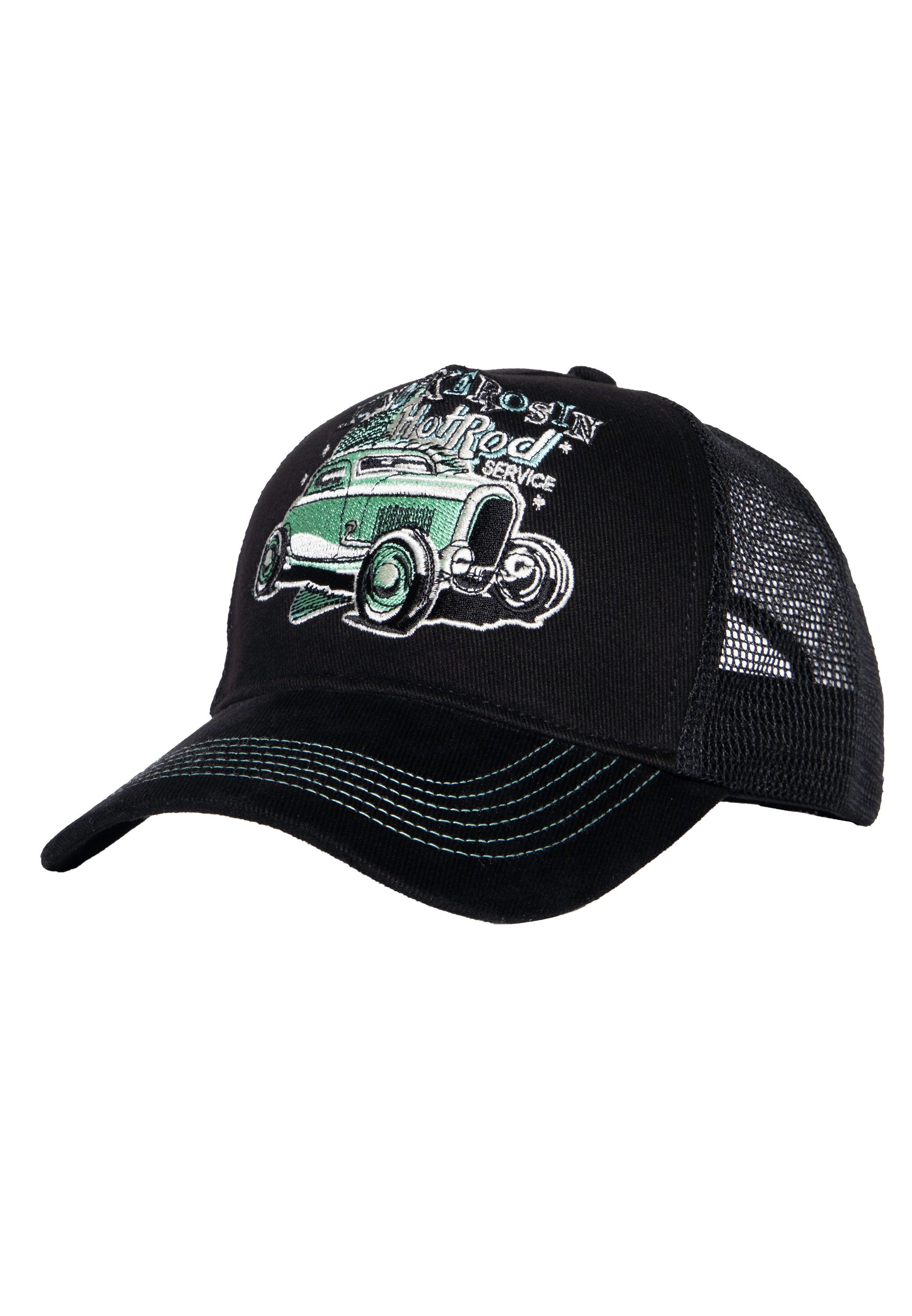 KingKerosin Trucker Cap Hot Rod Service mit Front-Stickerei