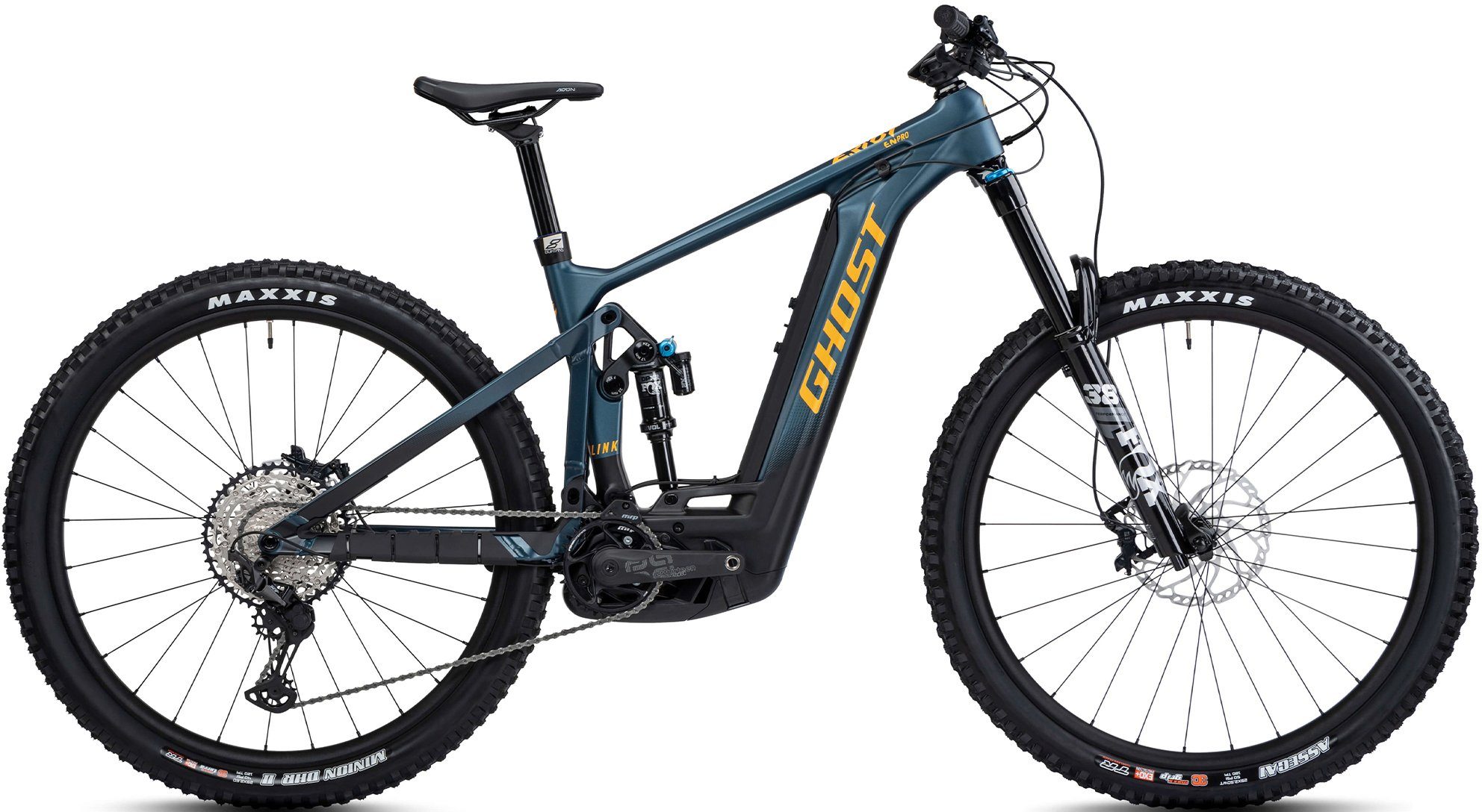 Ghost E-Bike Mountainbike E-Riot EN CF Pro, 12 Gang Shimano XT RD-M8100 Schaltwerk, Kettenschaltung, Mittelmotor, 750 Wh, Pedelec, Elektrofahrrad für Damen u. Herren, MTB