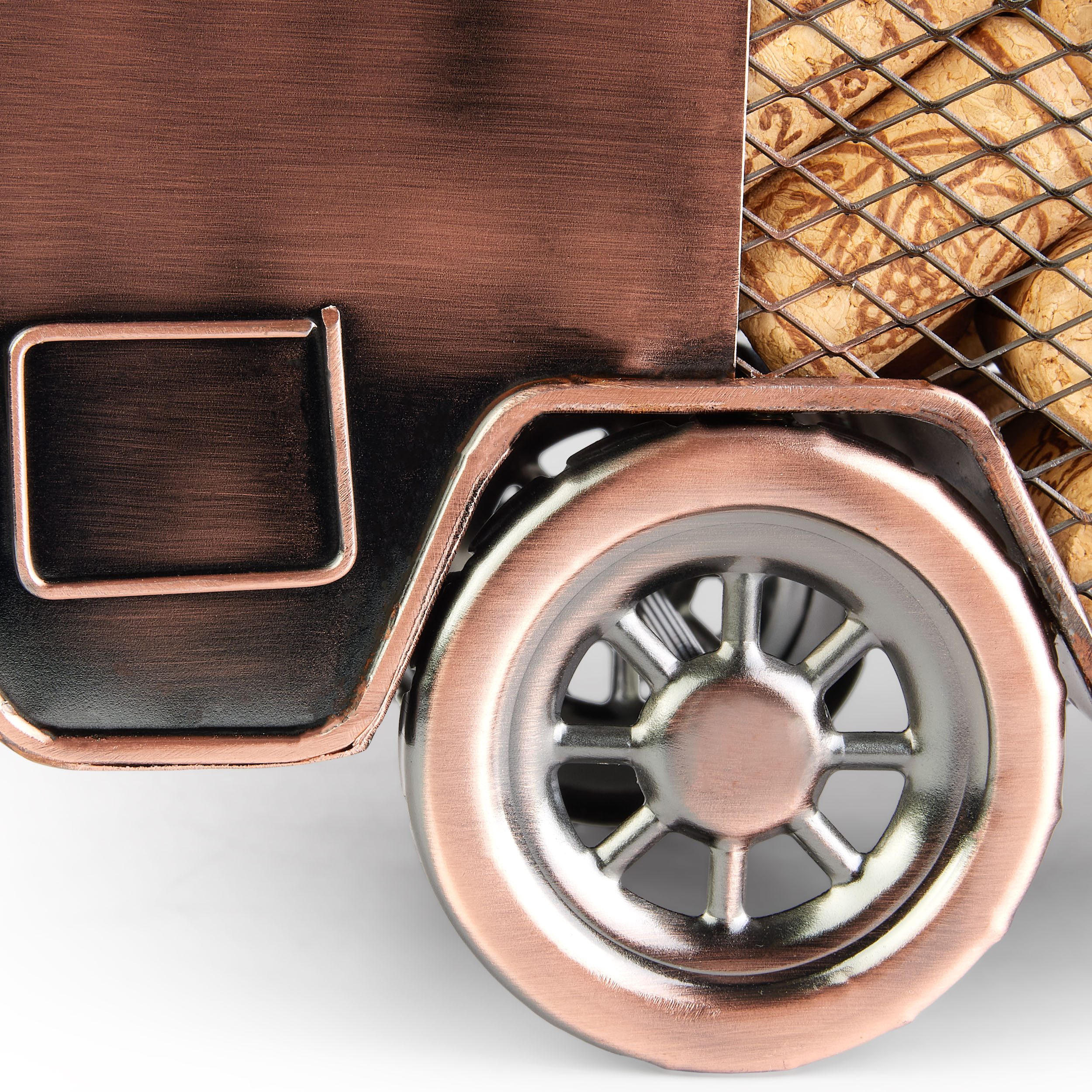 BRUBAKER Weinflaschenhalter Wohnwagen Flaschenhalter mit Korken Aufbewahrung - Geschenk für Camper, (Geschenkset, 1-St., Metallfigur Farbe: Kupfer), Weinflasche – Bild 5 von 5