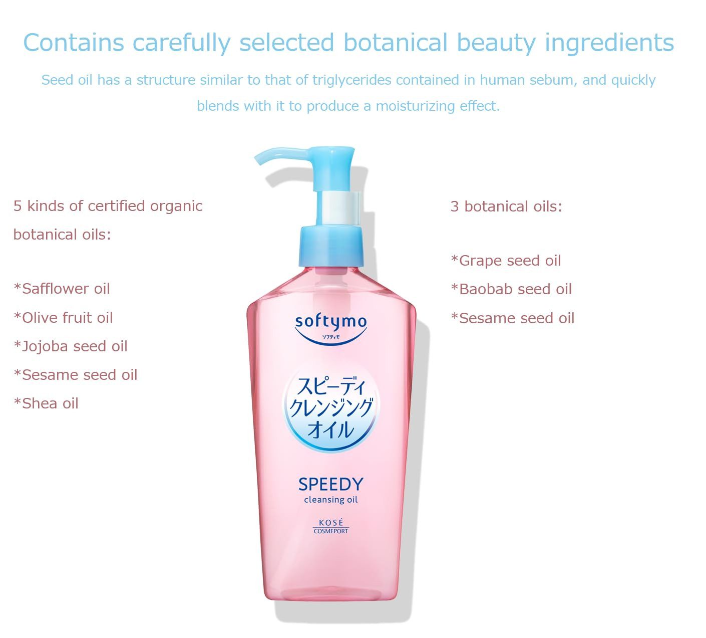 KOSE Gesichts-Reinigungsöl Cosmeport Softymo Speedy Originalimport aus Japan J-Beauty, 1-tlg.