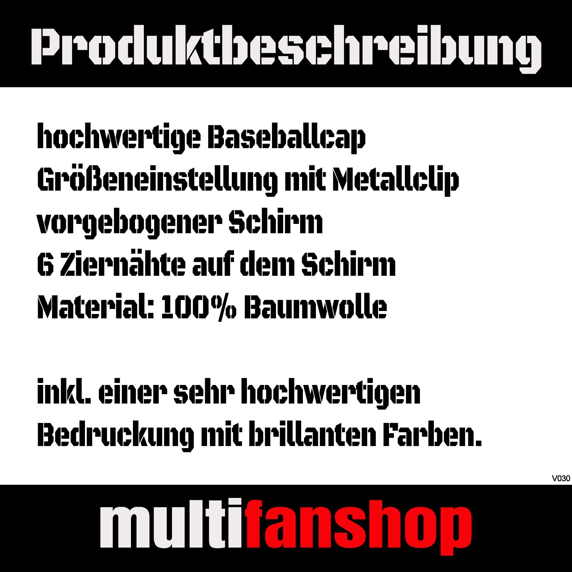 multifanshop Baseball Cap Europa - Herzschlag - Mütze