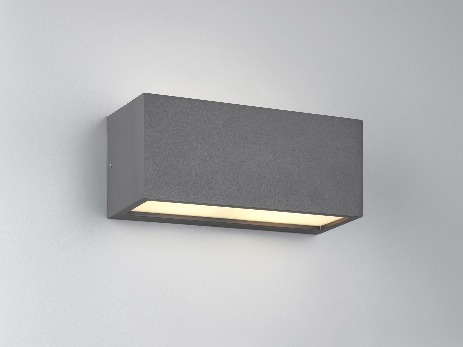TRIO Leuchten LED Außen-Wandleuchte, LED wechselbar, Warmweiß, Außenleuchte Haus-Wand, Fassadenbeleuchtung in Anthrazit, Breite 25cm