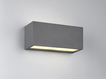 meineWunschleuchte LED Außen-Wandleuchte, LED wechselbar, Warmweiß, Außenleuchten Haus-wand, Fassadenbeleuchtung in Anthrazit, Breite 25cm