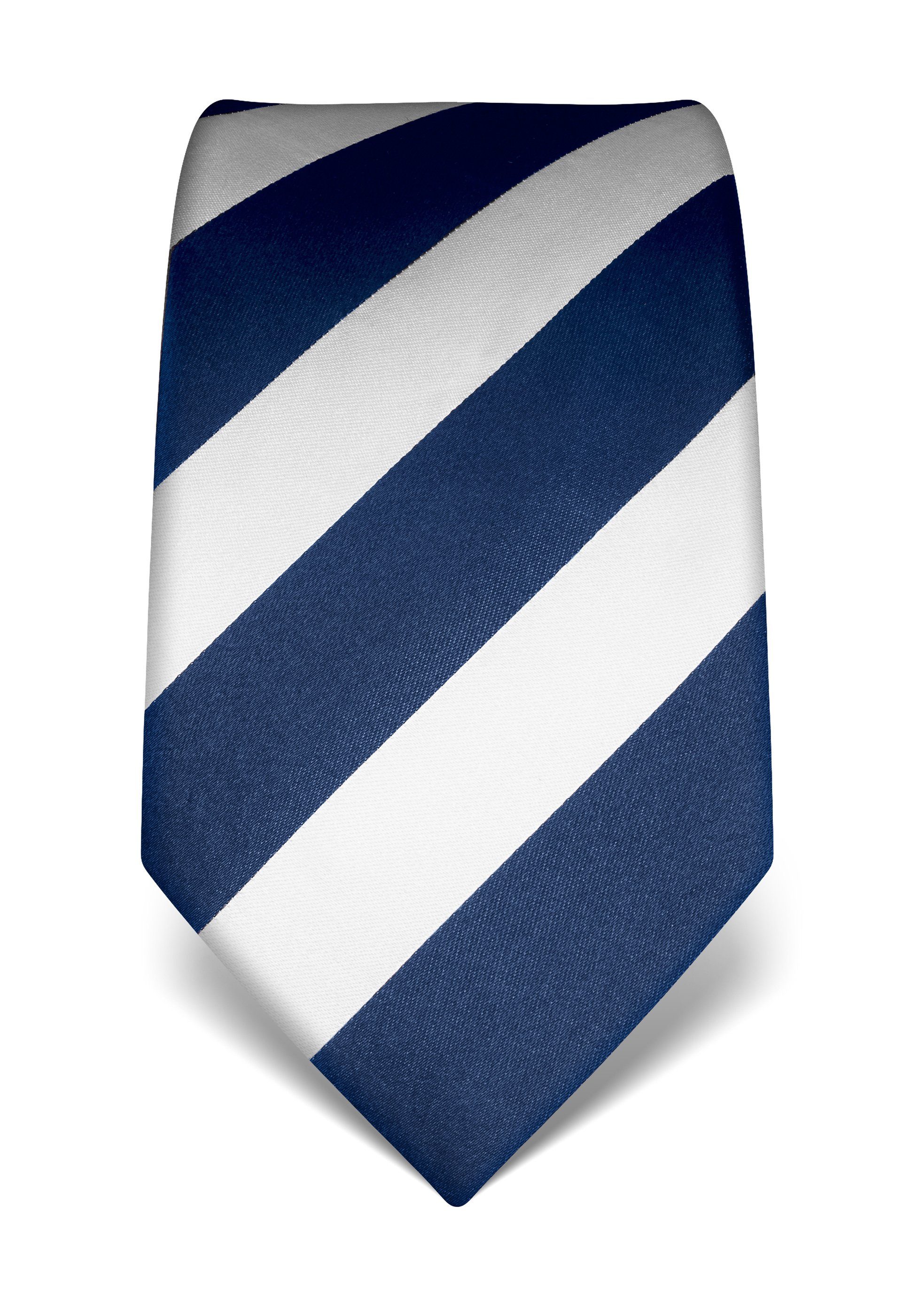 Krawatte Vincenzo gestreift dunkelblau Boretti