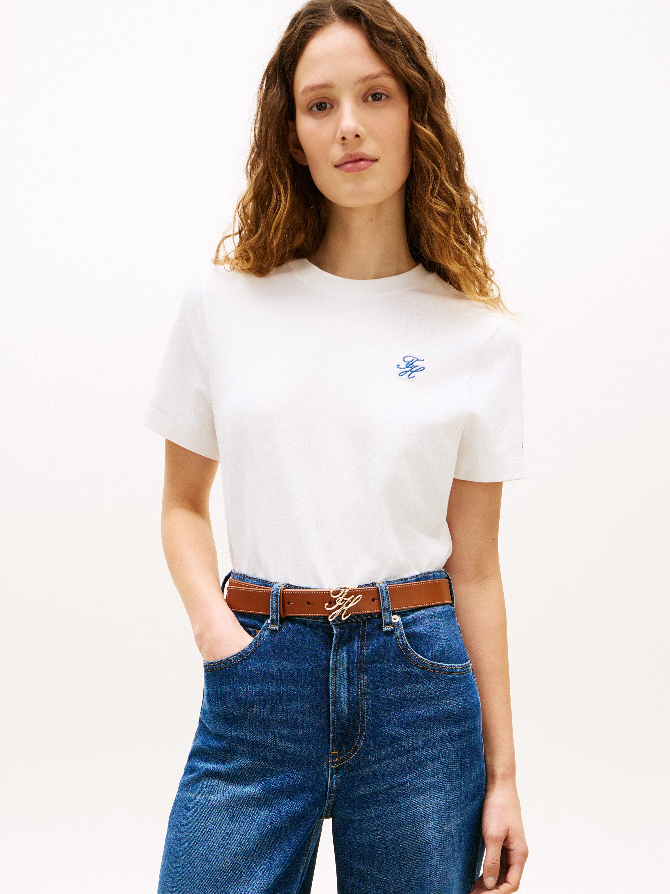Tommy Hilfiger Kurzarmshirt TH SCRIPT REG C-NK SS TEE günstig online kaufen
