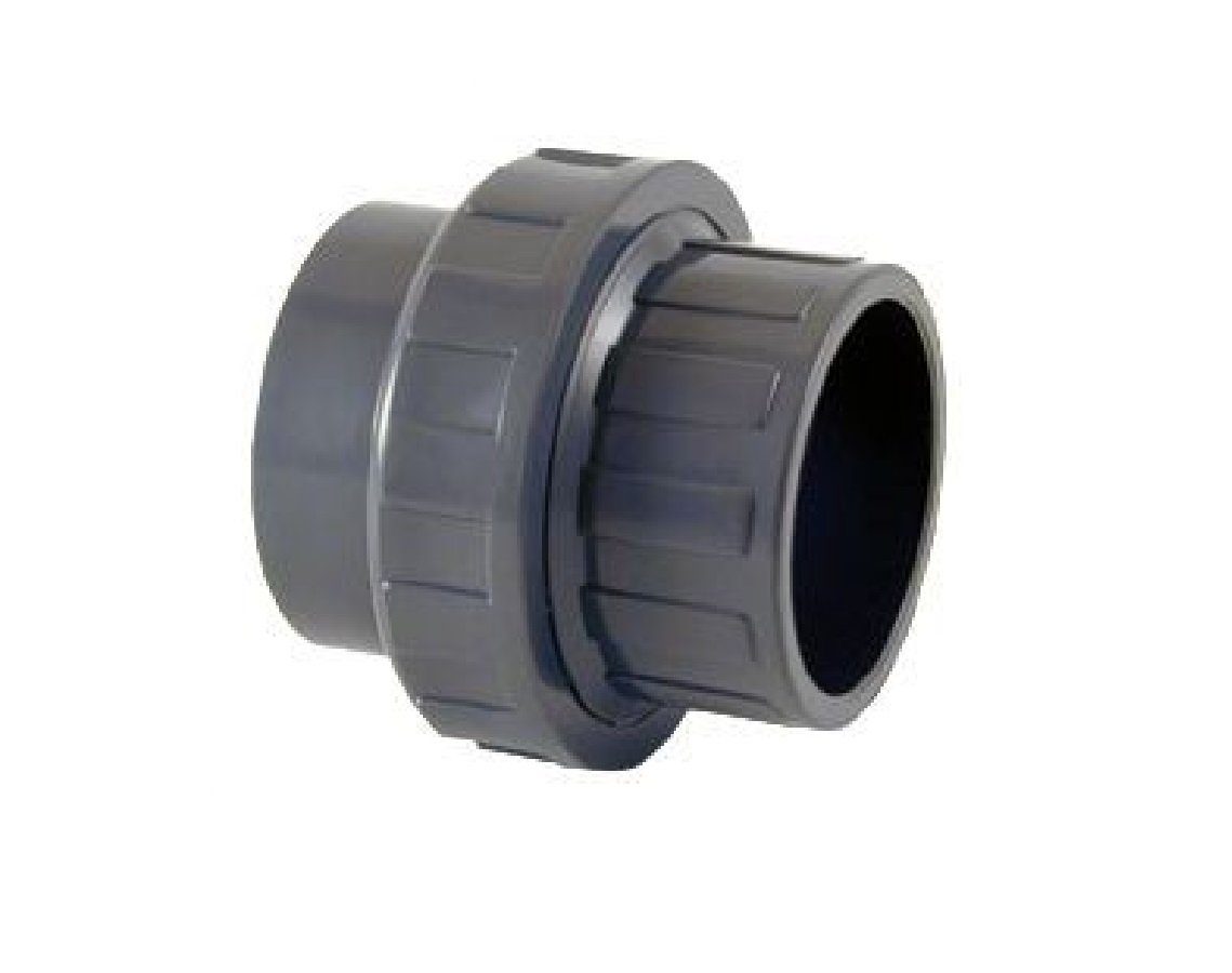 Cepex Wasserrohr PVC Rohr Verschraubung 50 mm 3/3 beidseitig Klebemuffe PN10