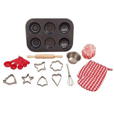 LeNoSa Kinder-Küchenset »Formen - Backset für Kinder 17tlg. Cupcakes - Muffins - Plätzchen«