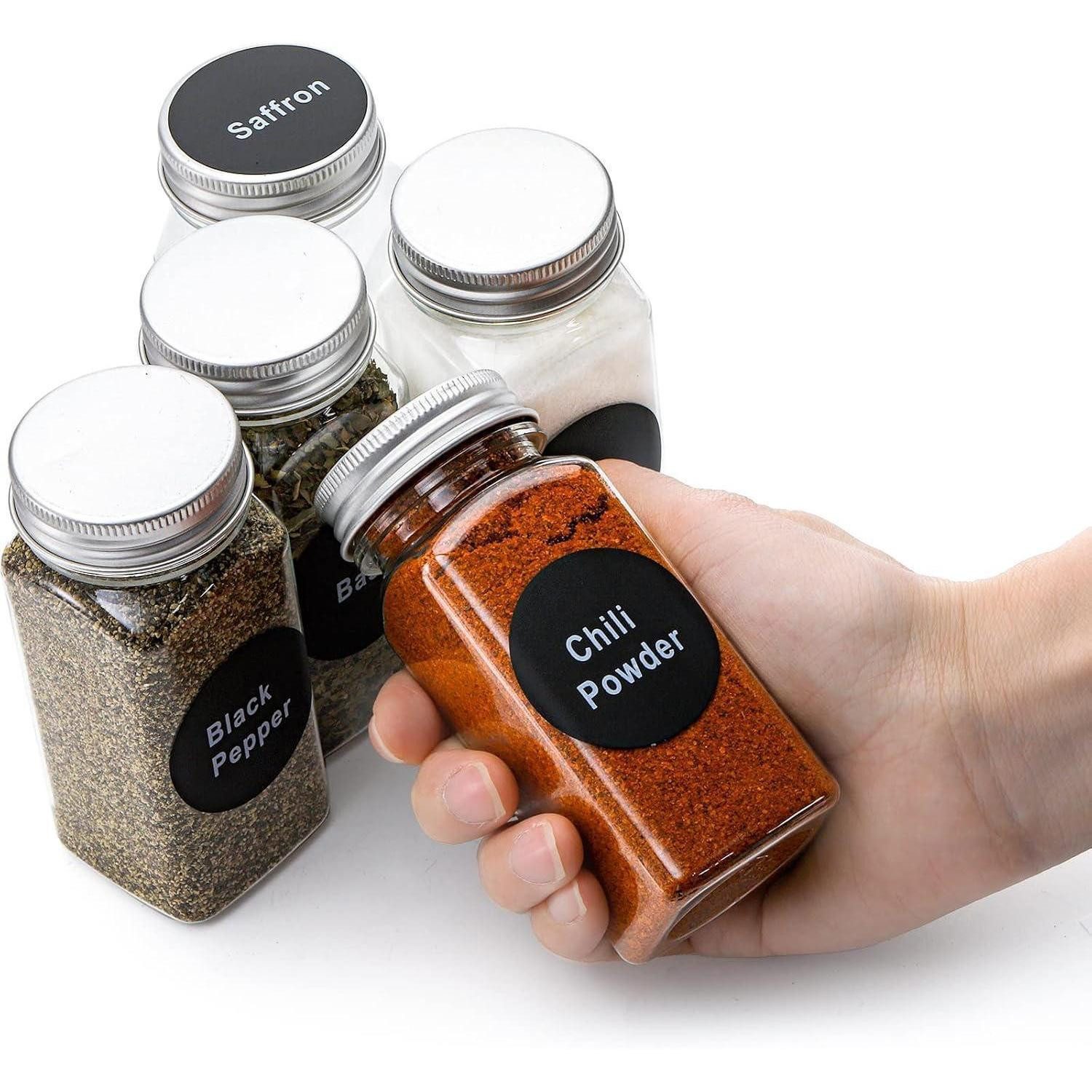 LuxusKollektion Salz- / Pfefferstreuer 24er Set 120 ml Gewürzgläser quadratisch wiederverwendbar luftdicht