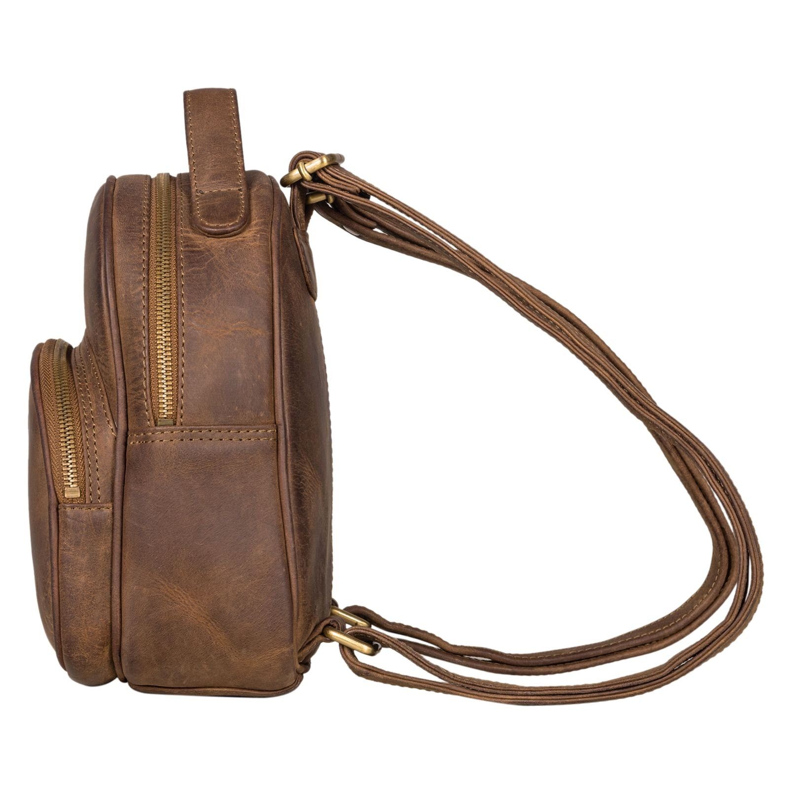 STILORD Cityrucksack "Seda" Lederrucksack Damen klein