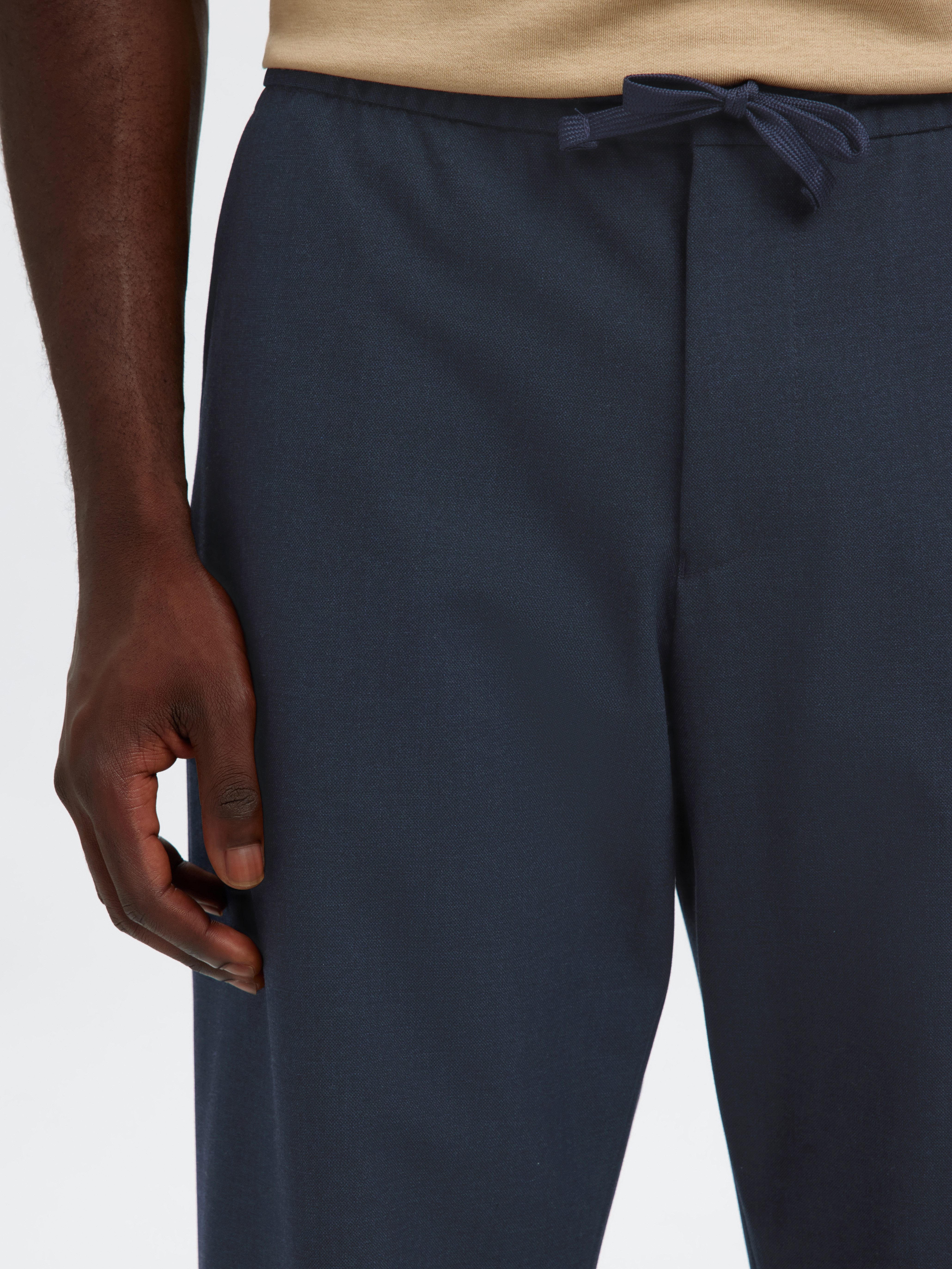 Selected Schlupfhose SLH196-STRAIGHT ROBERT STRING PANT NOOS Materialmix, straight fit