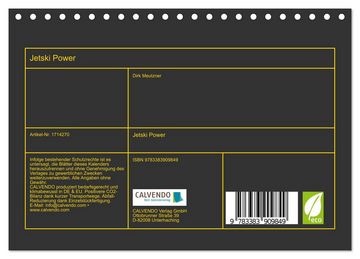 CALVENDO Wandkalender Jetski Power (Tischkalender 2025 DIN A5 quer), CALVENDO Monatskalender