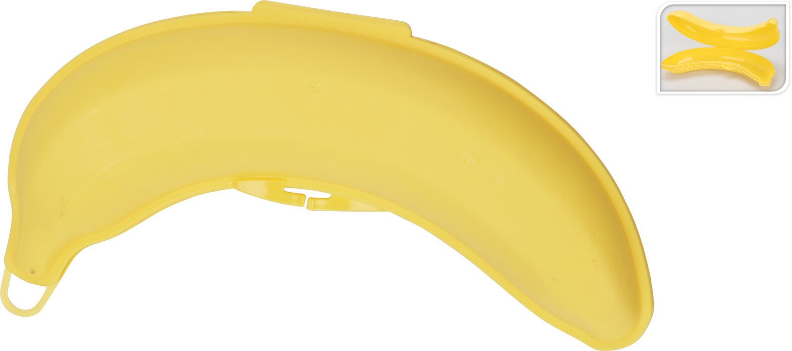 Koopman Lunchbox Bananenbox Gelb 22 cm, Kunststoff, (Stück, 1-tlg., Packung), Bananenbox, Obstdose, Bananendose, Obstbox, Aufbewahrung