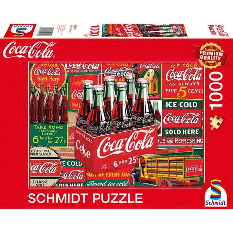 Schmidt Spiele Puzzle Klassiker, Puzzle Coca Cola, 1000 Puzzleteile, Made in Europe