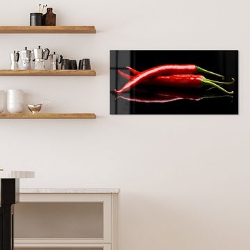 DEQORI Magnettafel 'Drei Chilischoten', Whiteboard Pinnwand beschreibbar