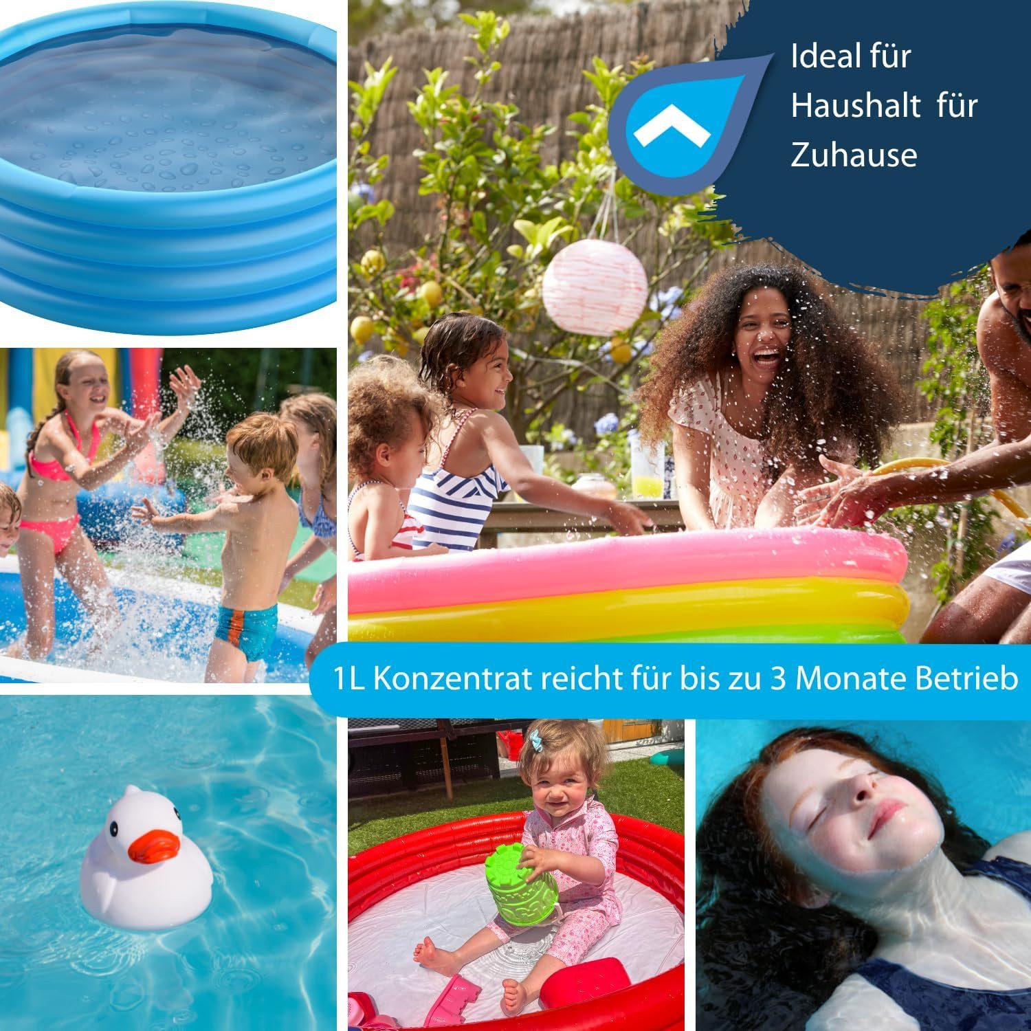 KaiserRein Poolpflege Planschbecken und Pool Desinfektion, Hochkonzentriert, Desinfizierend, Geruchshemmend – Bild 3 von 4