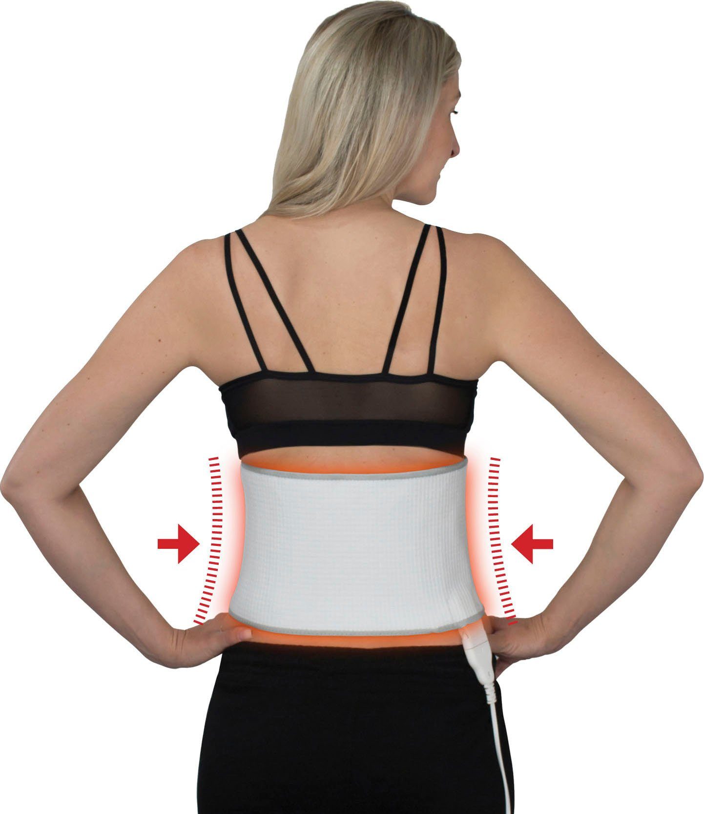 Hydas Bauch- und Rückenstützgürtel mit integriertem Heizkissen, Lindert akute Rückenschmerzen, unterstützt durch therapeutische Wärme