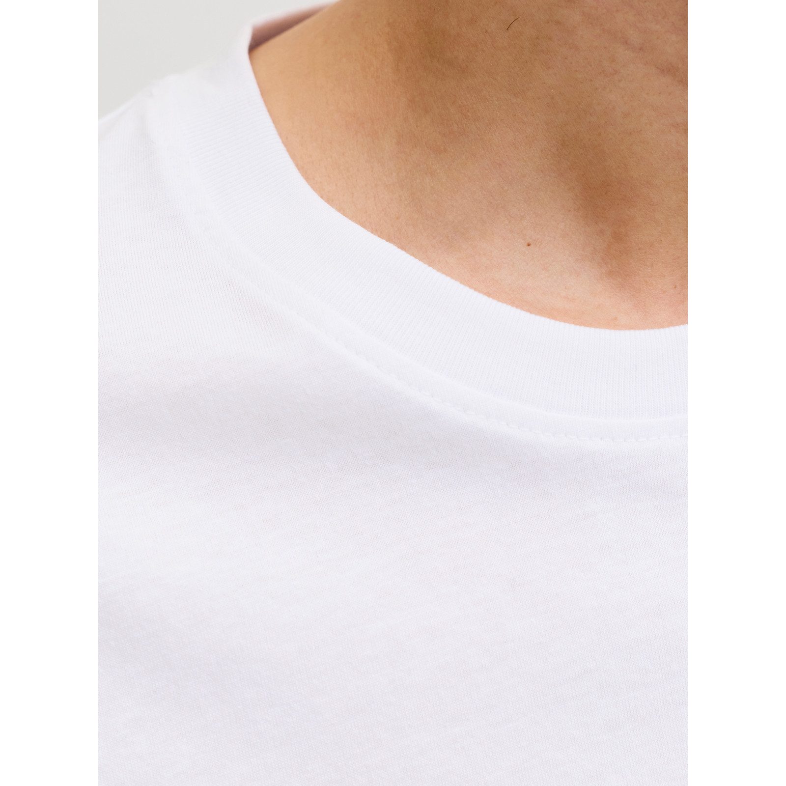 Jack & Jones Rundhalsshirt Jack&Jones Übergrößen T-Shirt weiß JJINDIANA