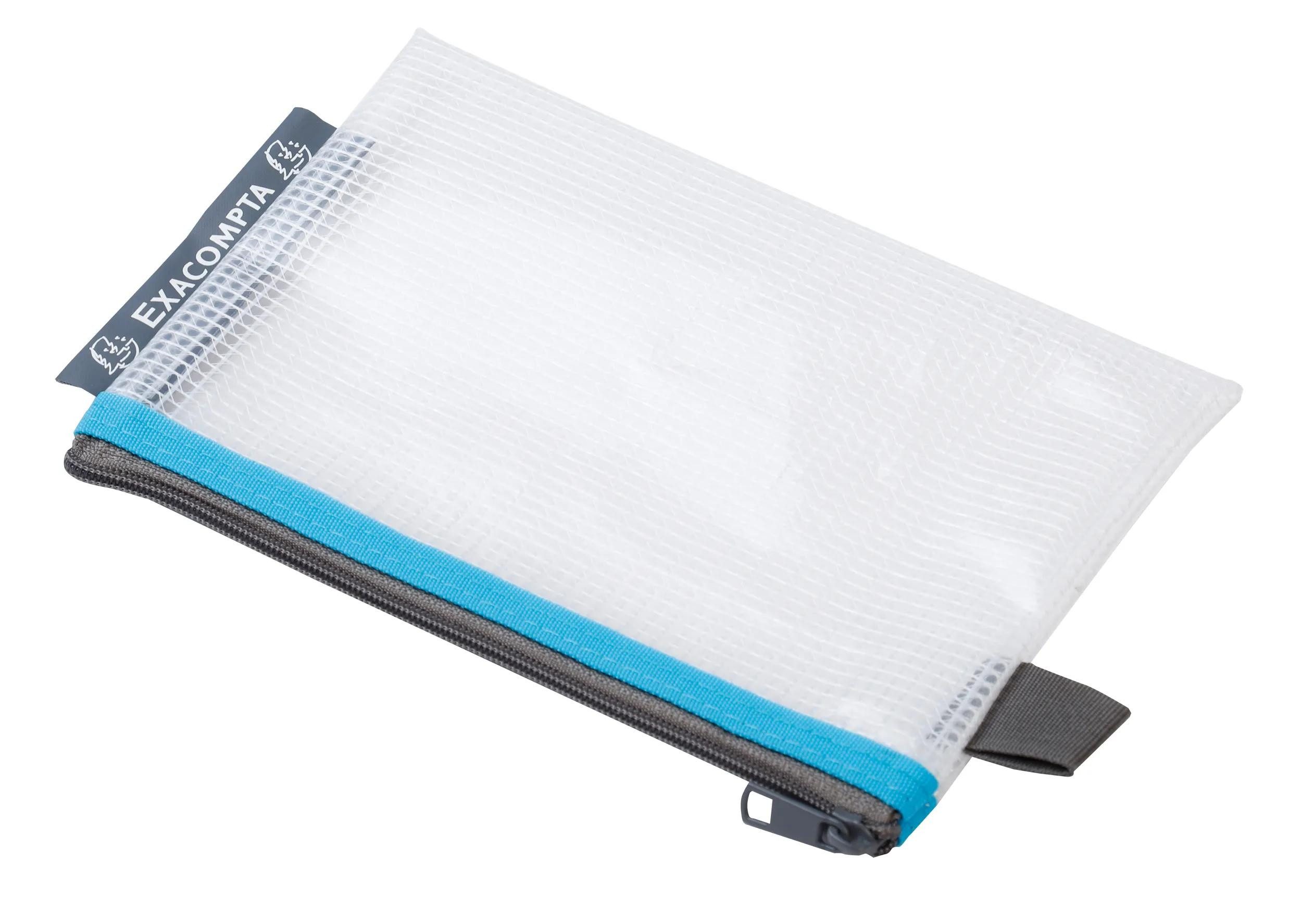 EXACOMPTA Prospekthülle 10x Tasche EVA + Reißverschluss, flexibel PP, DIN A6, sortiert, 34120E, Hüllen