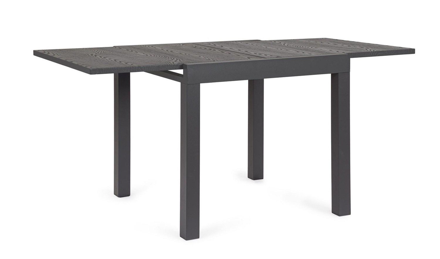 Natur24 Gartentisch Gartentisch Auszugstisch Cliv 80-160x80 Anthrazit Holzoptik