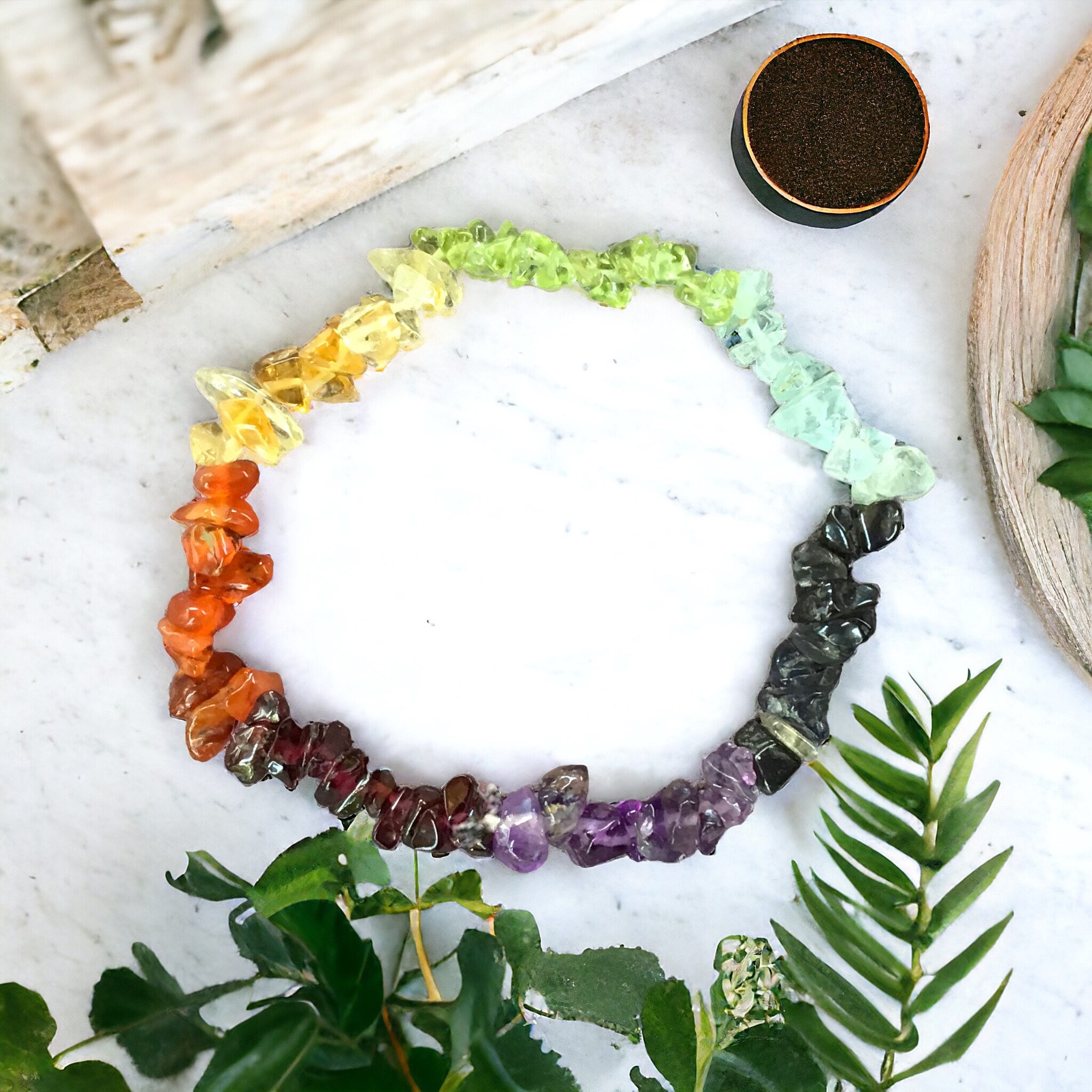 Steinfixx® Armband Chakra Splitterarmband - Armband - 7 echte Edelsteine - günstig online kaufen