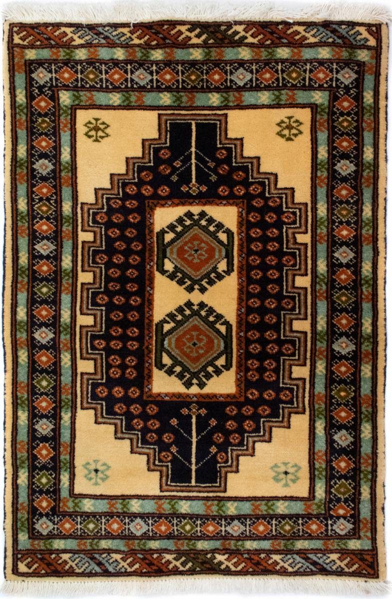Orientteppich Turkaman 65x90 Handgeknüpfter Orientteppich / Perserteppich, Nain Trading, rechteckig, Höhe: 6 mm