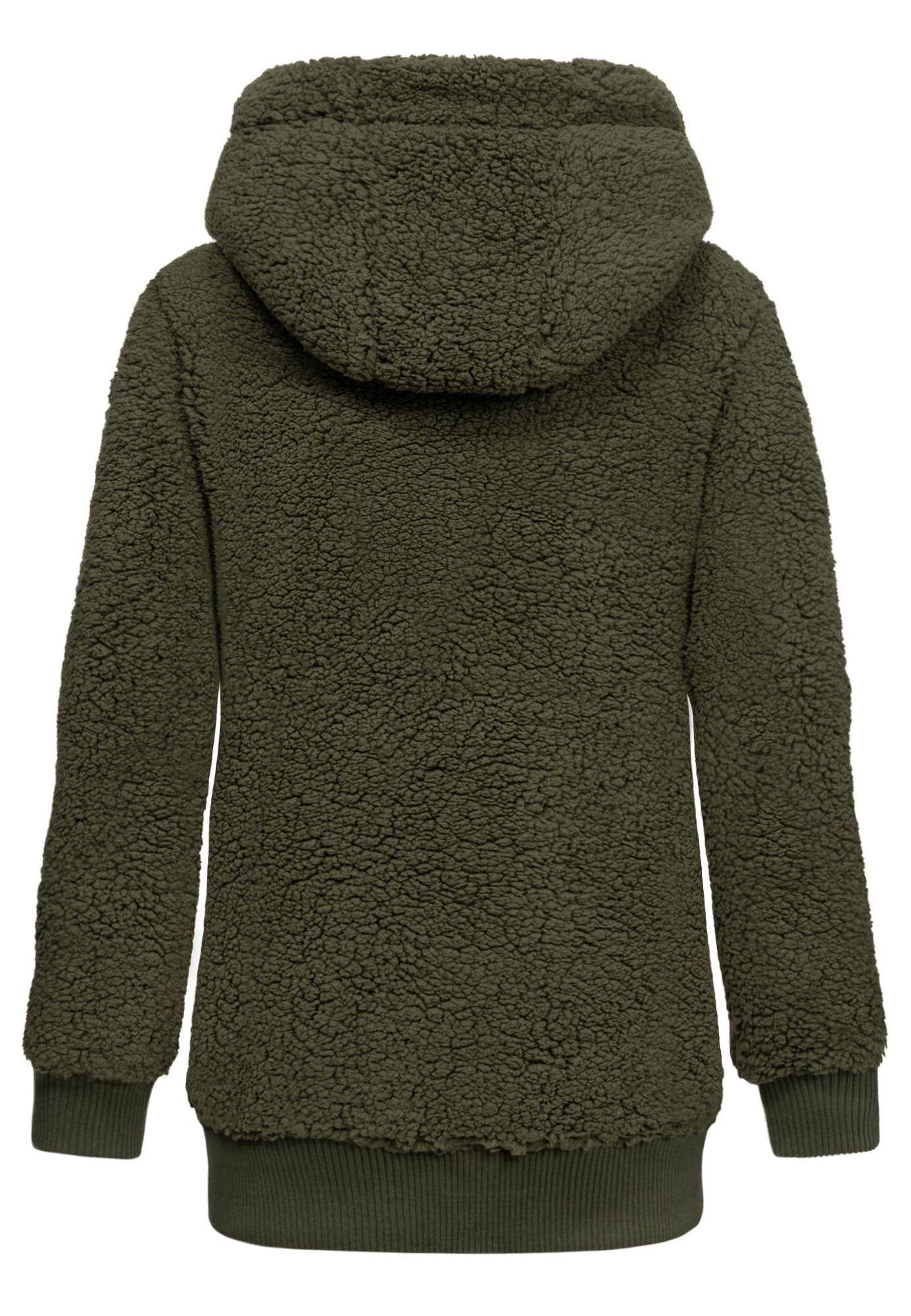 REPUBLIX Kapuzenpullover CHARLIZE Damen Teddy Sweatjacke Plüsch Hoodie Pull günstig online kaufen