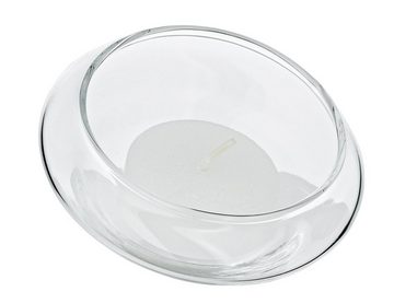 EDZARD Teelichthalter Iris (6er-Set), Schwimm-Teelichthalter aus Kristallglas, Teelichtgläser, Höhe 4 cm, Ø 8 cm