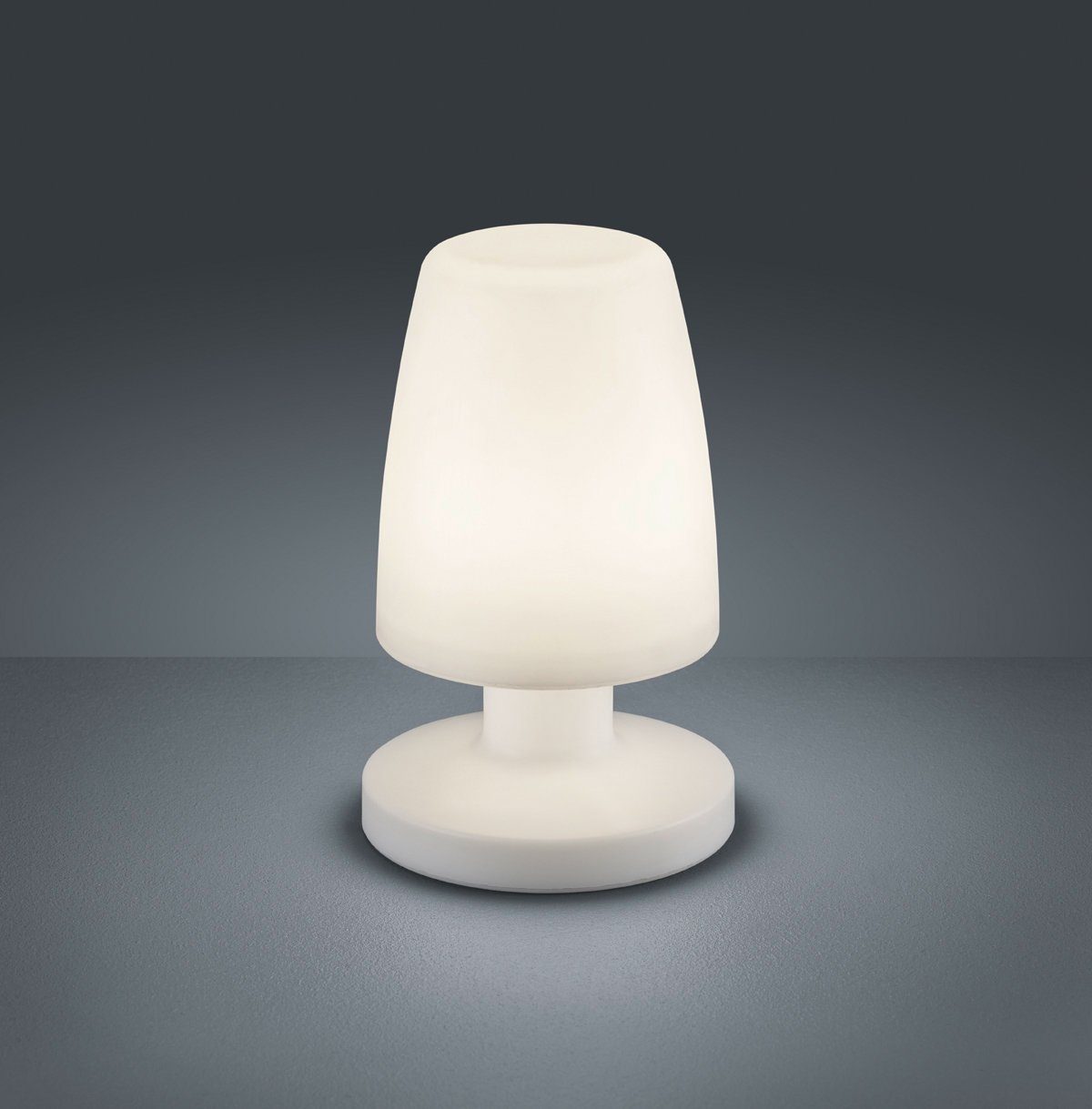 Reality Leuchten LED Außen-Tischleuchte Dora, USB-Anschluss mit Ladefunktion, LED fest integriert, Warmweiß, LED Aussen-Tischlampe mit Akku, IP44, inkl. USB-Ladekabel