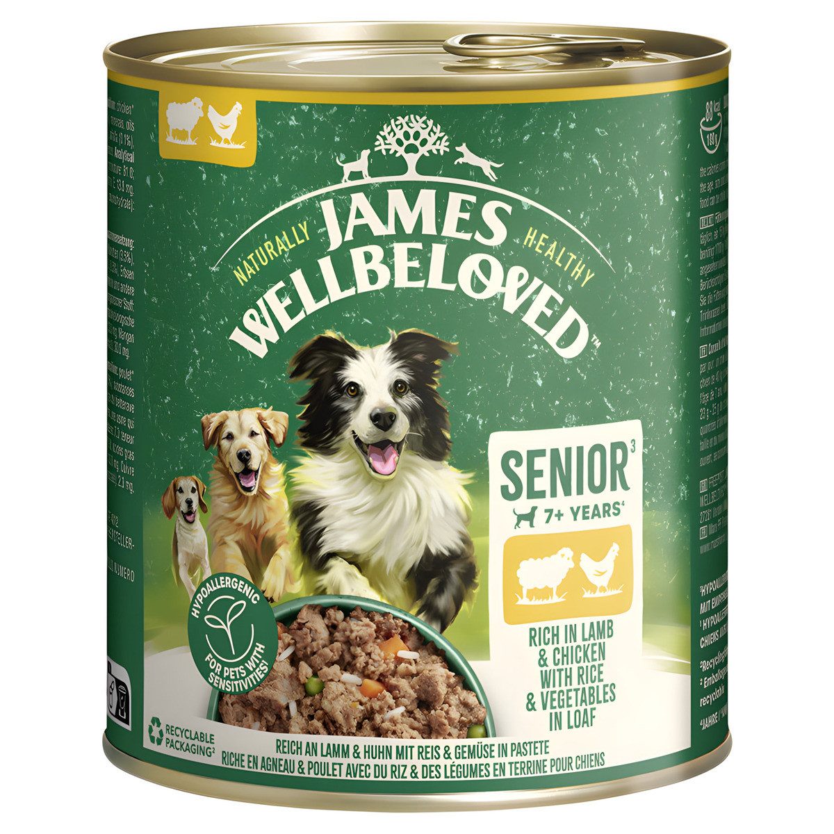 James Wellbeloved Senior Lamm + Huhn 800 g - 6 Stück, für: Hund