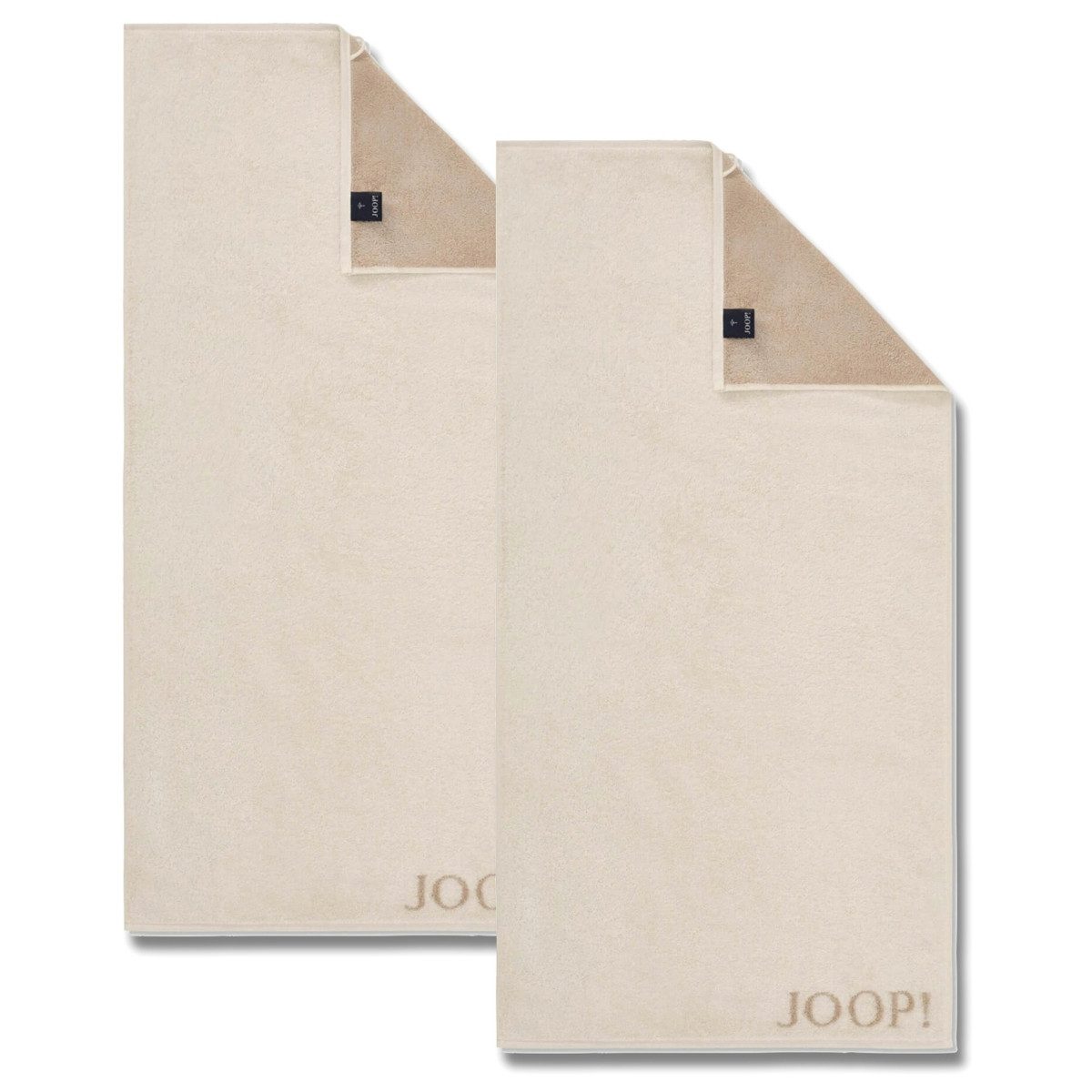 JOOP! Handtuch 2 Stück Joop! Handtuch Classic Creme Beige 1600-36 50x100, Walkfrottier, 100% Baumwolle