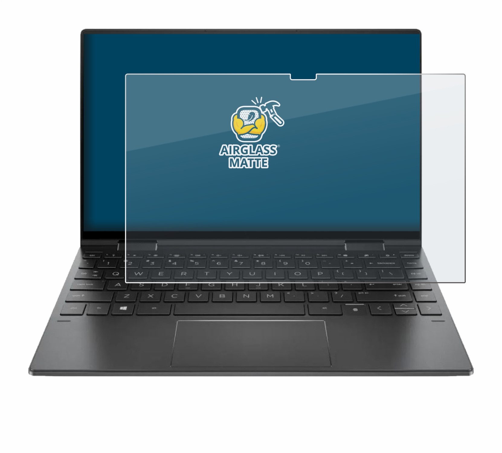 BROTECT Displayschutzglas Folie für HP Envy x360 Convertible 13", Schutzfolie Glas Panzer Display Schutz matt