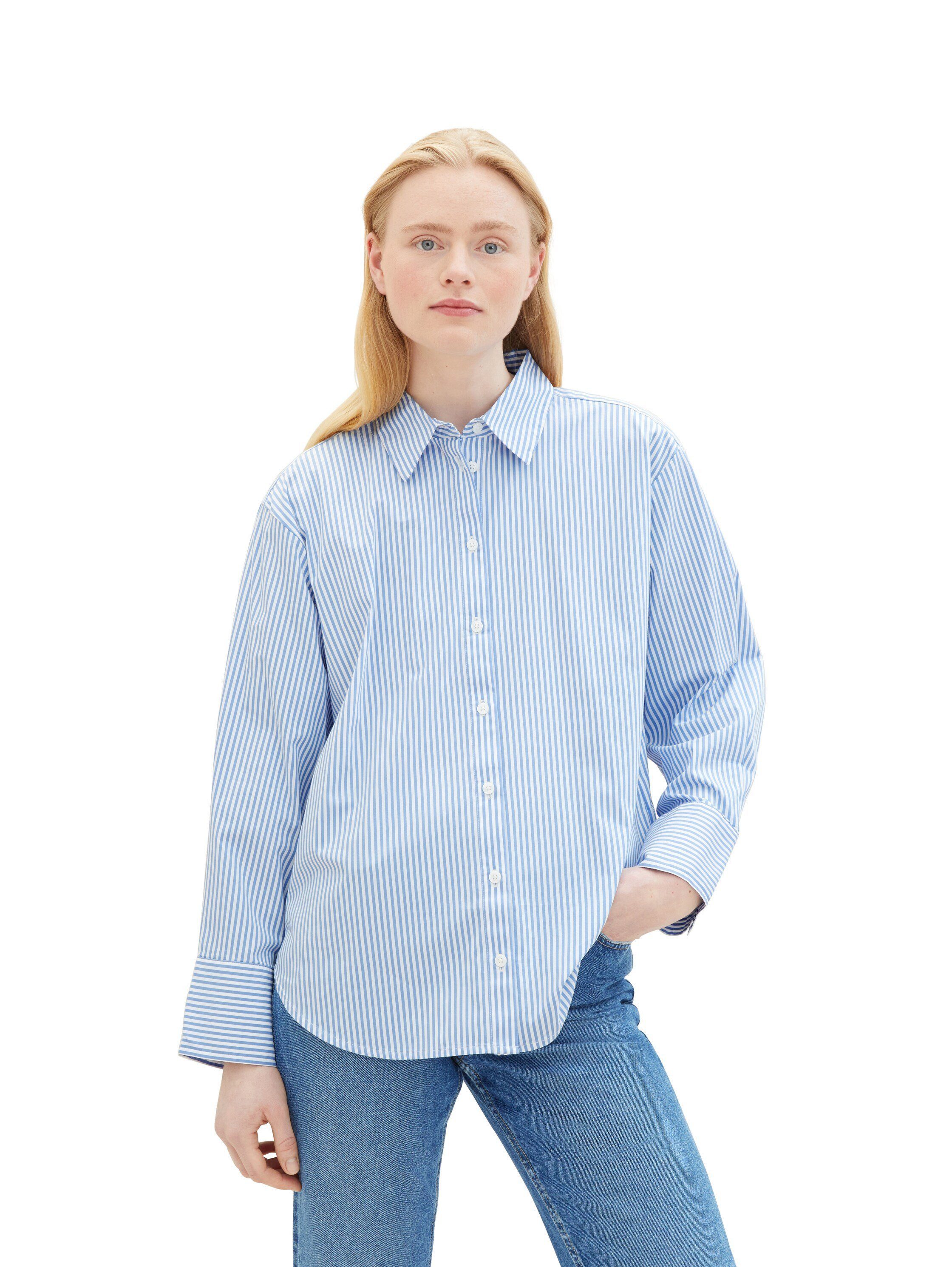 TOM TAILOR Denim Langarmbluse Gestreiftes Loose günstig online kaufen