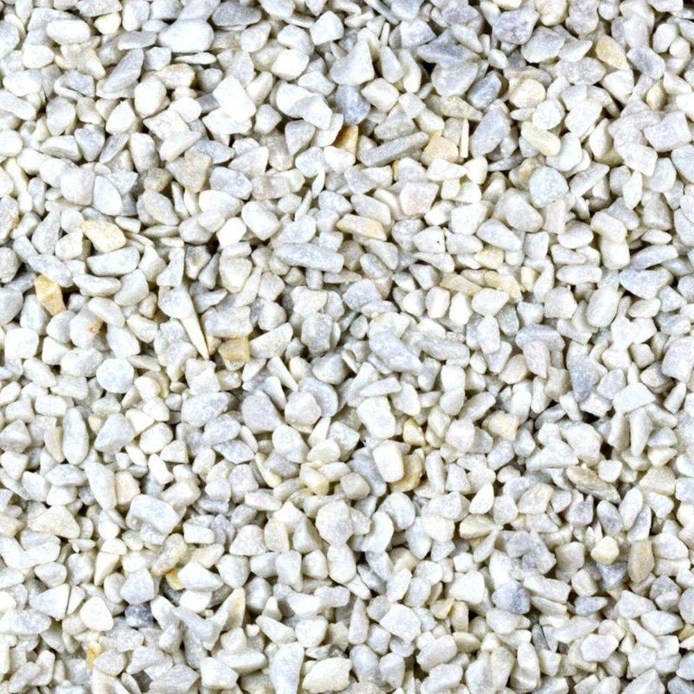 Zierkies Kieselsteine Garten Zierkies Splitt 25 kg Aquarium Kies Carrara Weiß