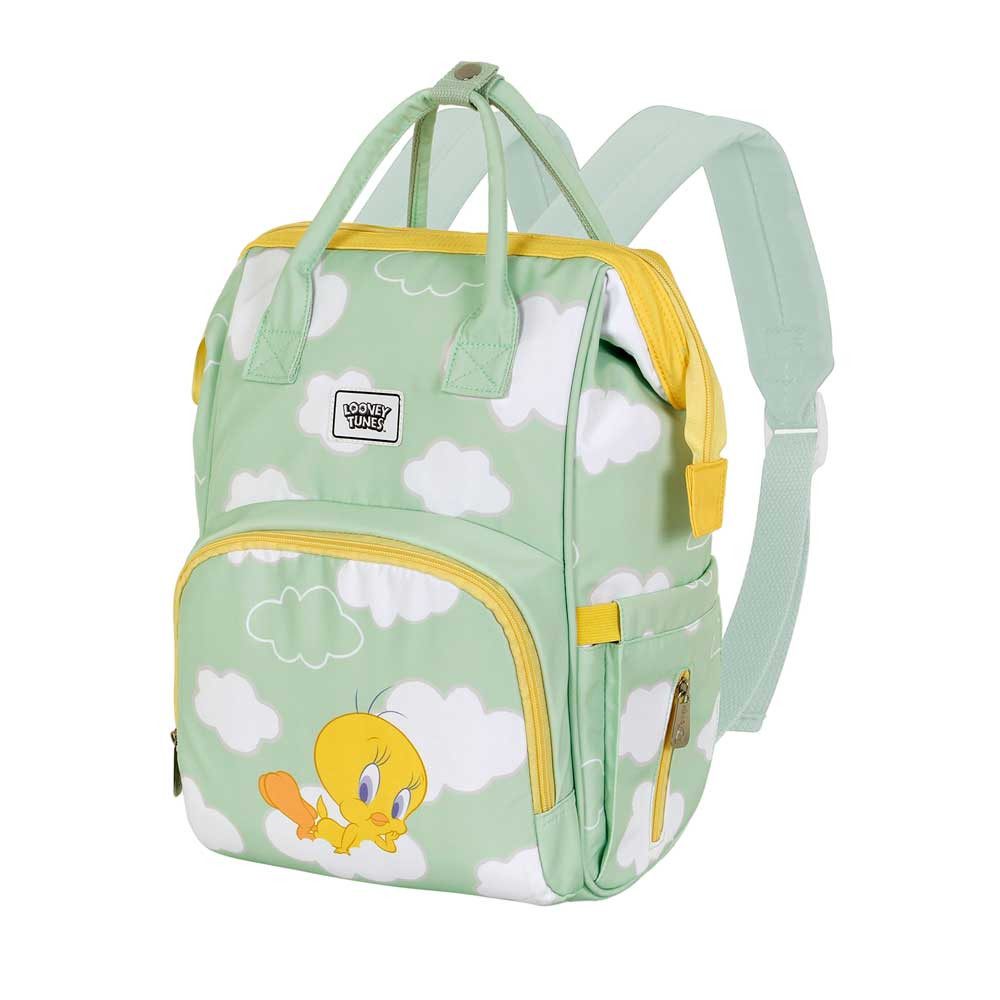 Karactermania Wickelrucksack Looney Tunes Tweety Wickeltasche Rucksack Baby Mamarucksack Mommybag, für Mama und Papa unterwegs, genügend Platz