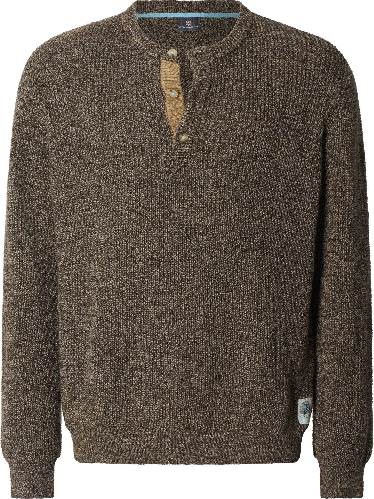 Jan Vanderstorm Strickpullover TJUSE aus dreifarbigem Grobstrick