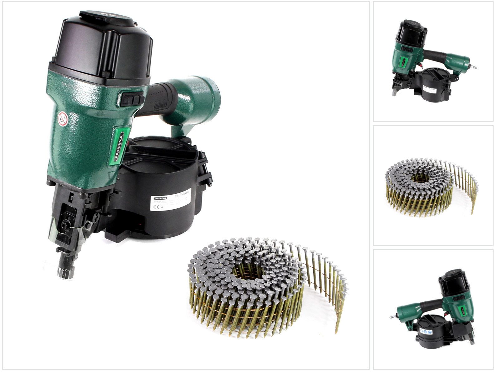Prebena Druckluft-Nagler 7F-CNW90-S01 Druckluftnagler für Coilnägel Type CNW 45