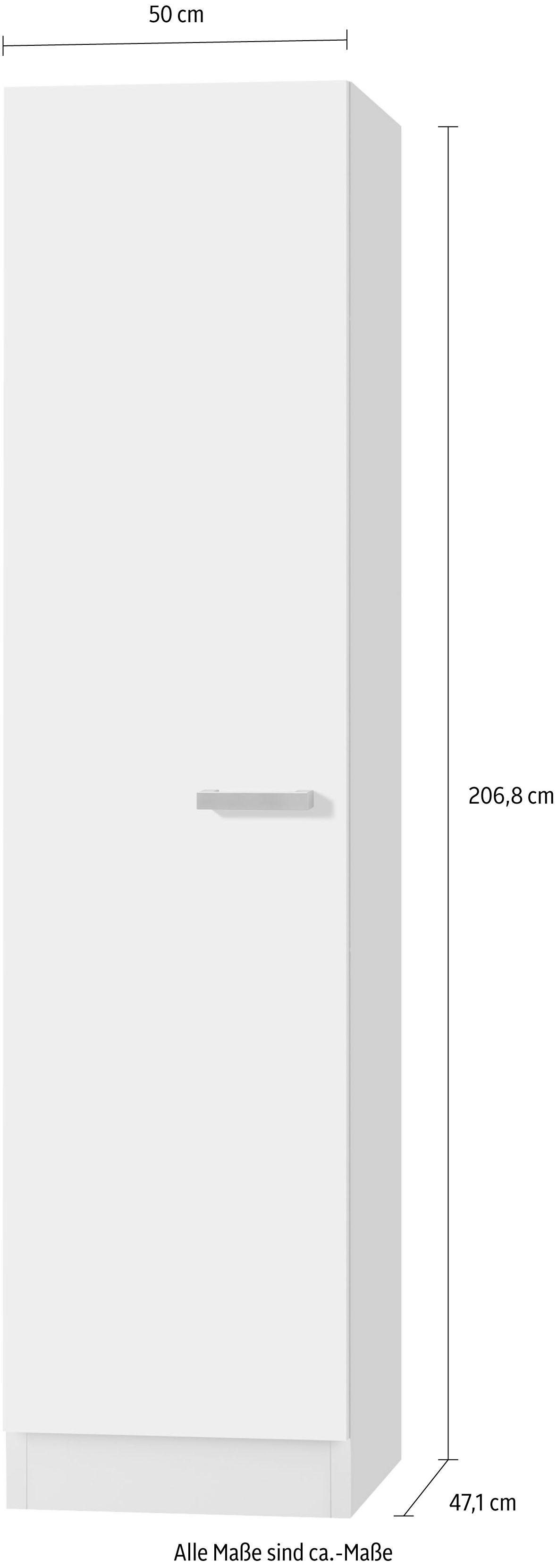 cm 50 Hochschrank viel breit, cm 207 Odense Stauraum für 47 50 hoch, tief, | cm weiß OPTIFIT weiß/weiß