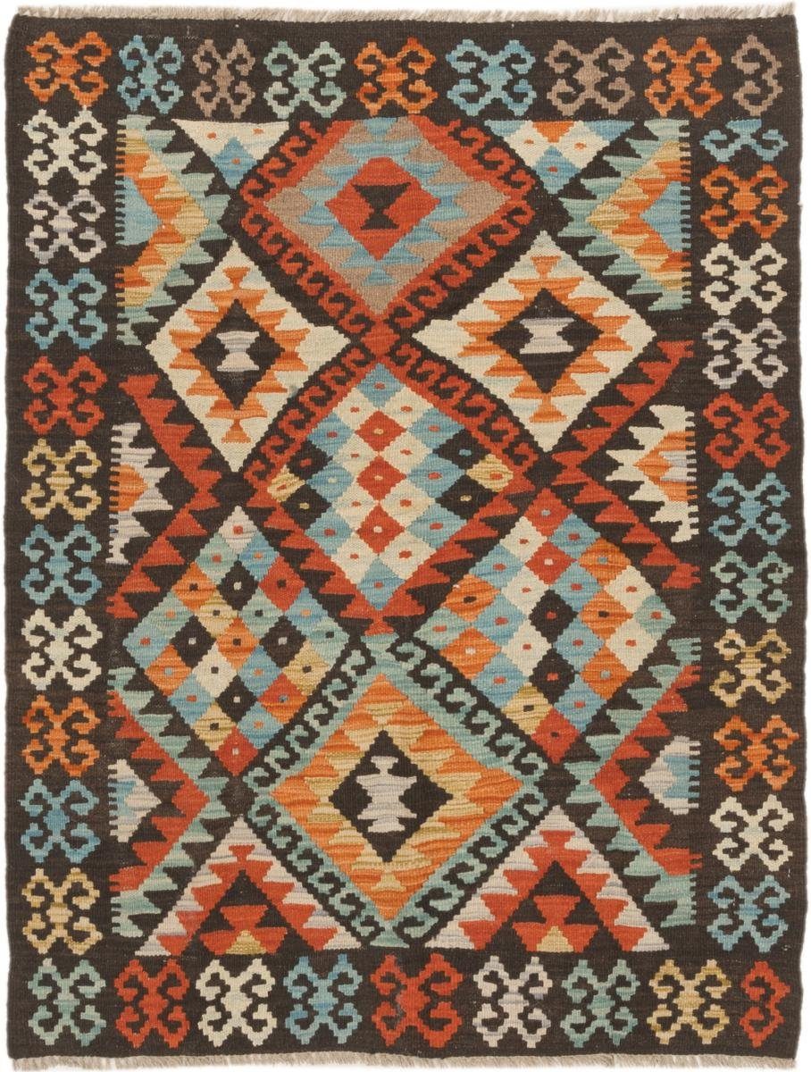Orientteppich Kelim Afghan 108x133 Handgewebter Orientteppich, Nain Trading, rechteckig, Höhe: 3 mm