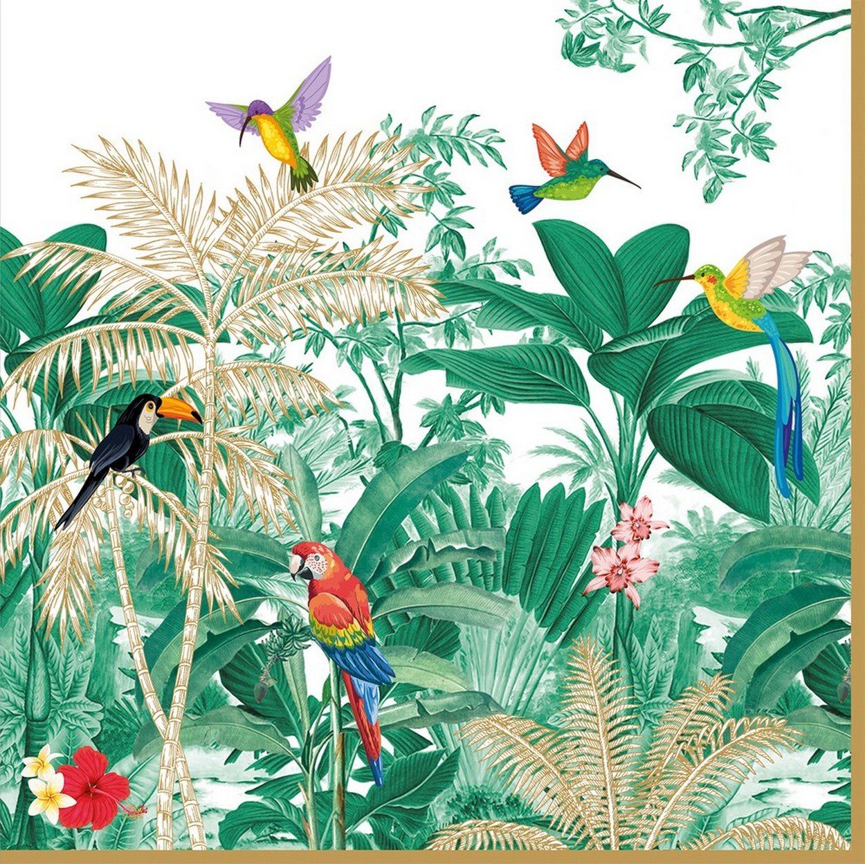 EasyLife Papierserviette 20 Servietten Exotic Heaven 33x33cm, (20 St)