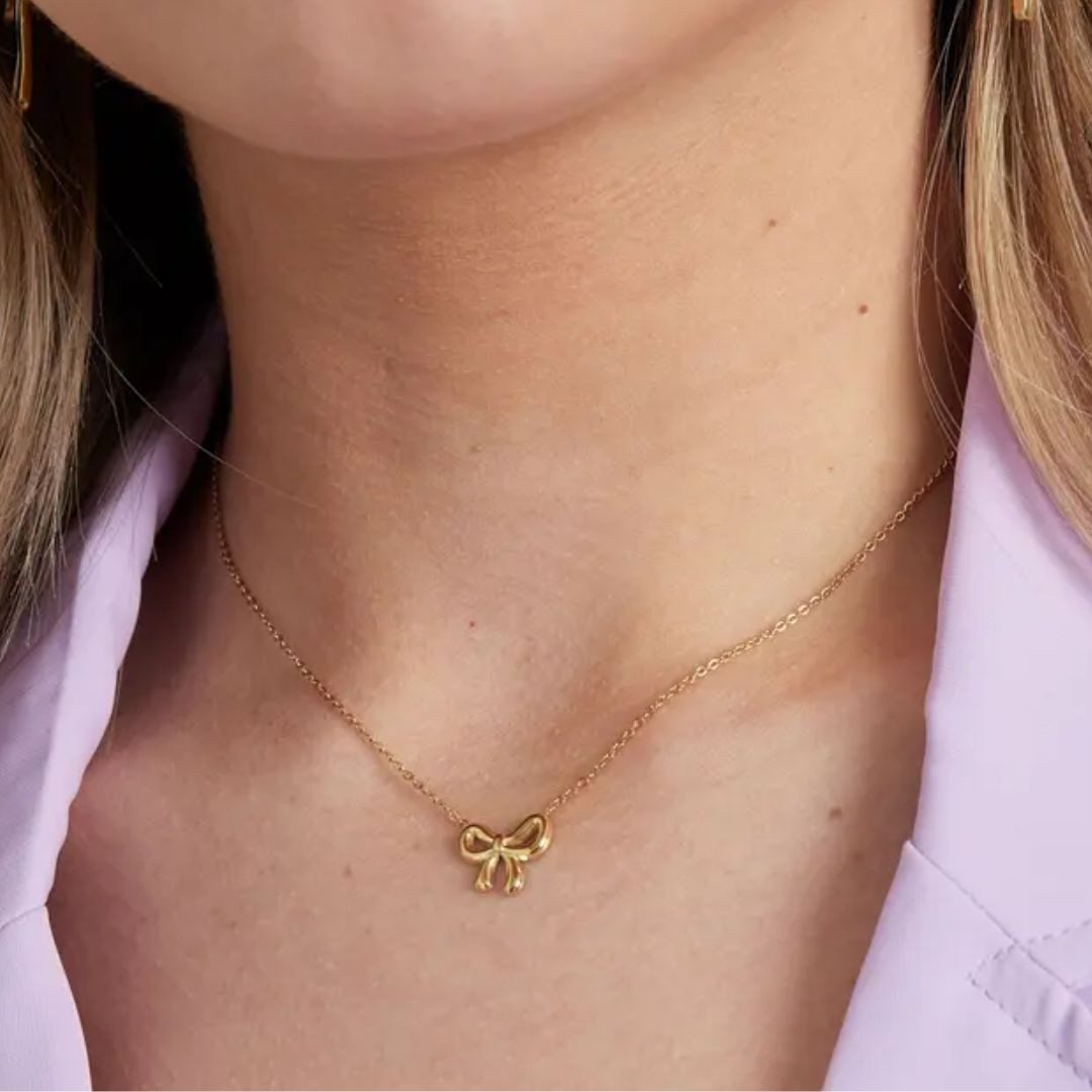 suebidou Edelstahlkette Damen Halskette 'Schleife' gold günstig online kaufen